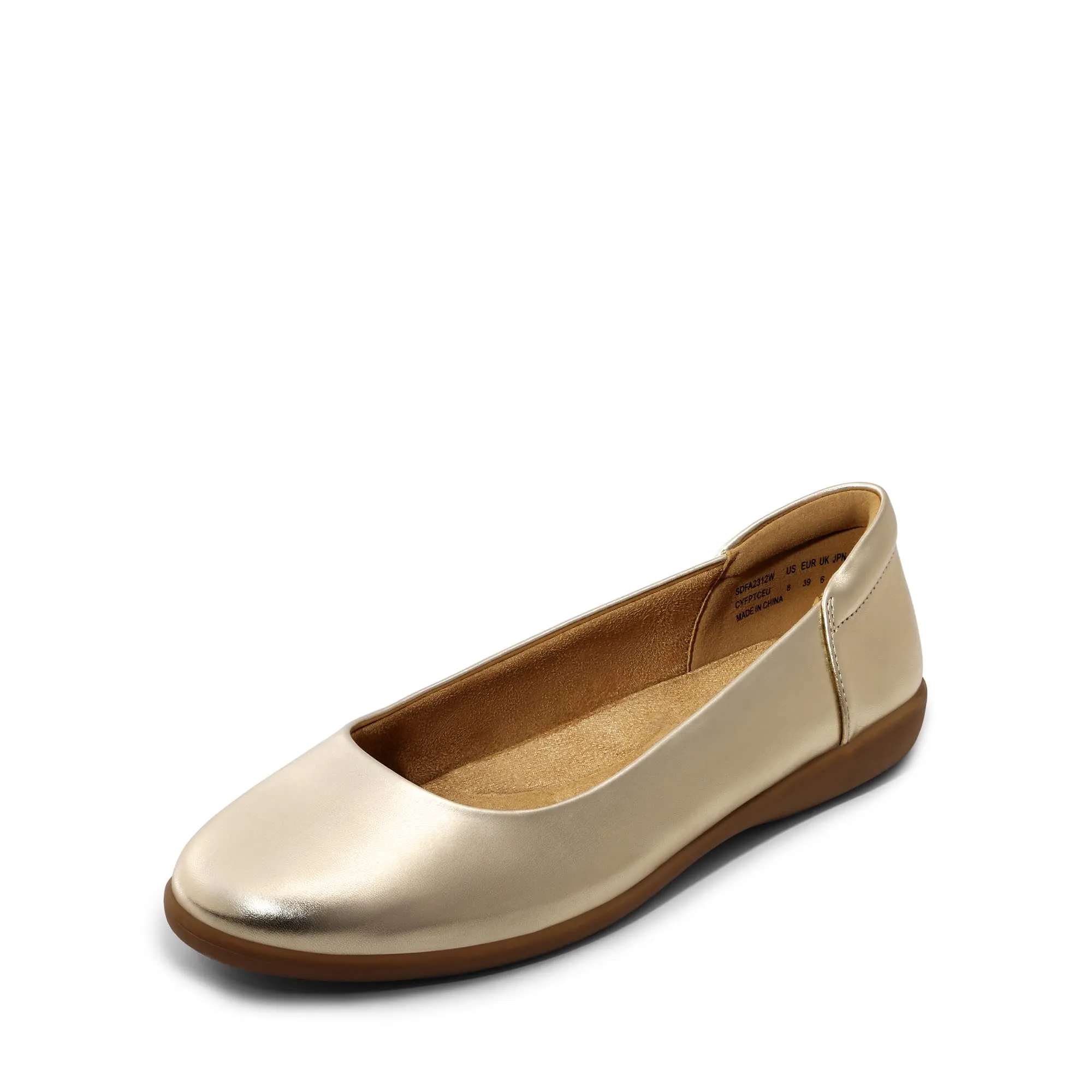 DREAM PAIRS Ballerine Donna Comode Classiche,Oro,39 - immagine 1