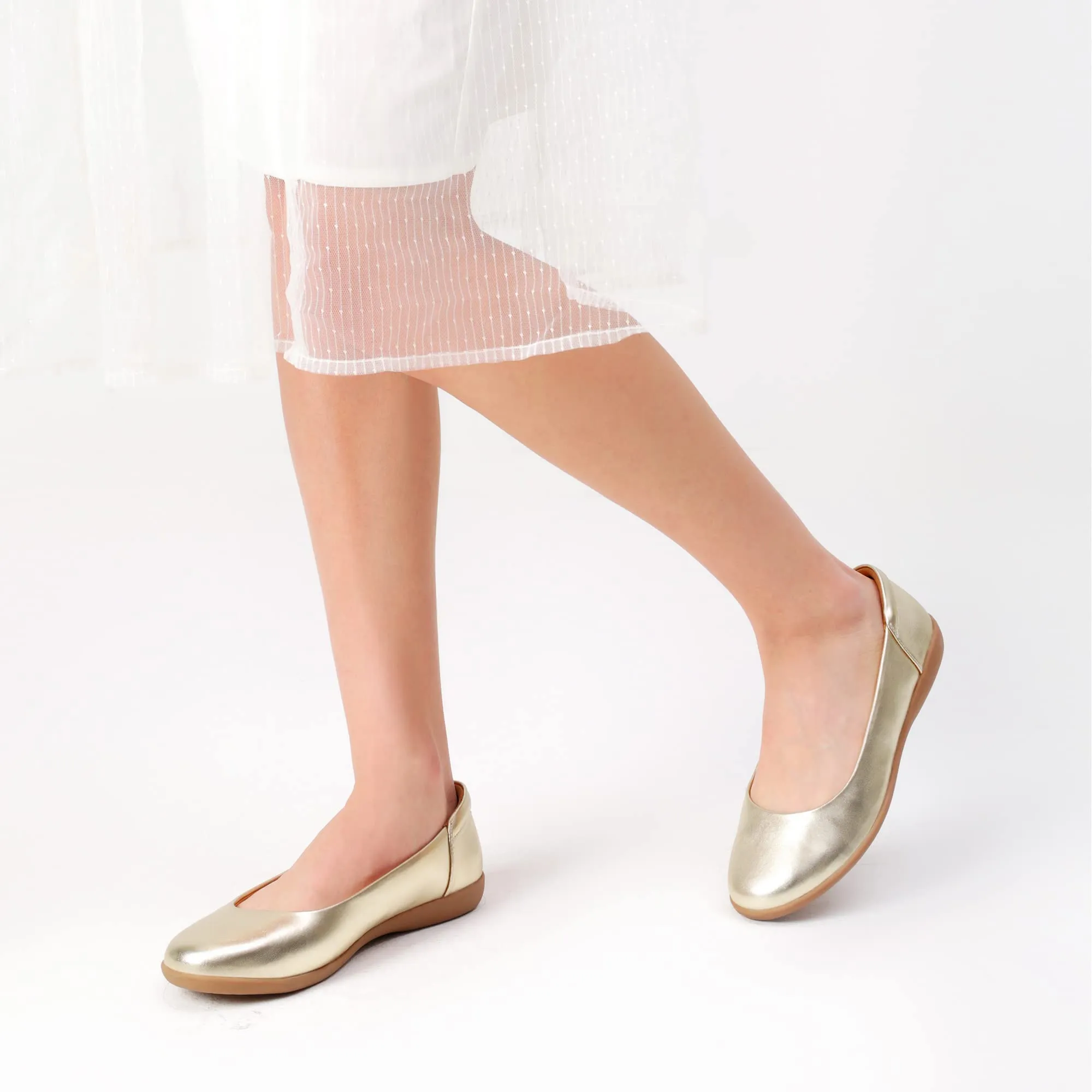 DREAM PAIRS Ballerine Donna Comode Classiche,Oro,39 - immagine 2