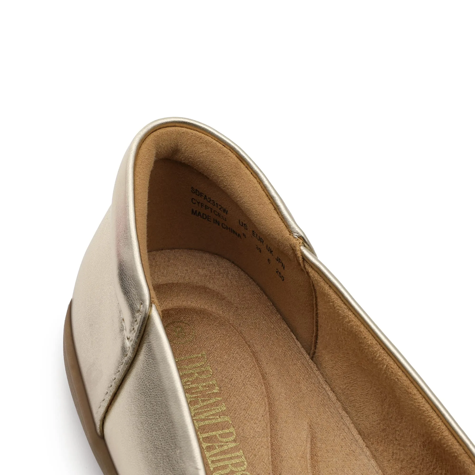 DREAM PAIRS Ballerine Donna Comode Classiche,Oro,39 - immagine 4