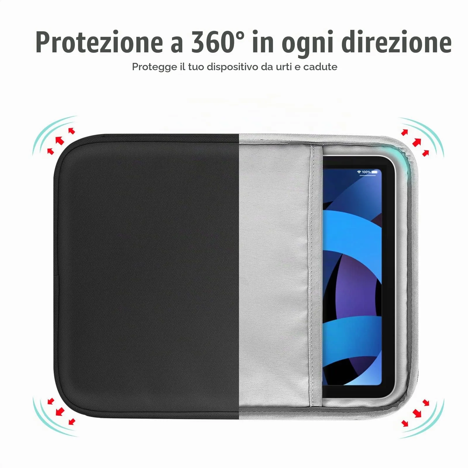 TiMOVO Custodia Protettiva per iPad Mini 8-9", Nero - immagine 5