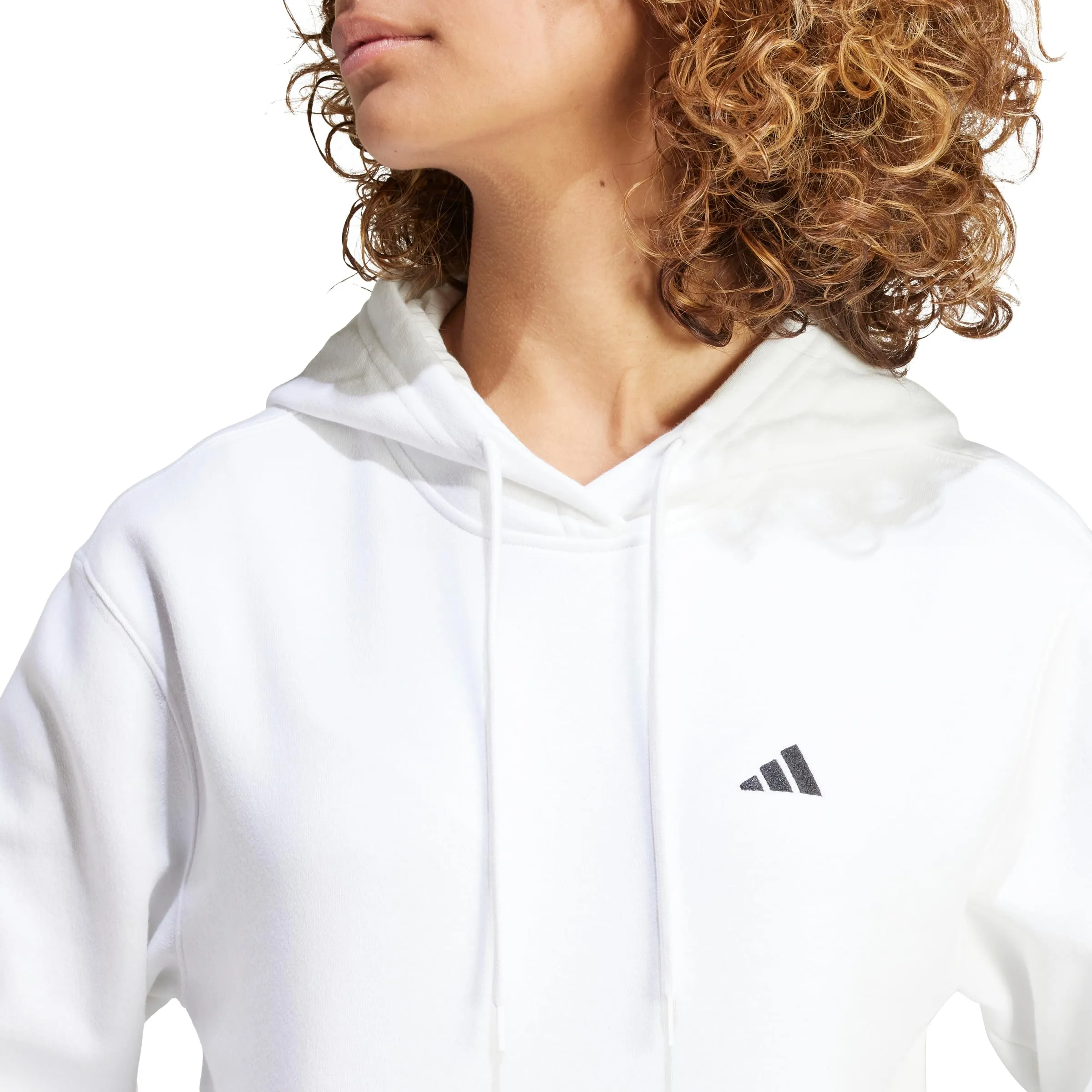 Adidas Donna Essentials Small Logo Feel Cozy Hoodie, White, XL - immagine 3
