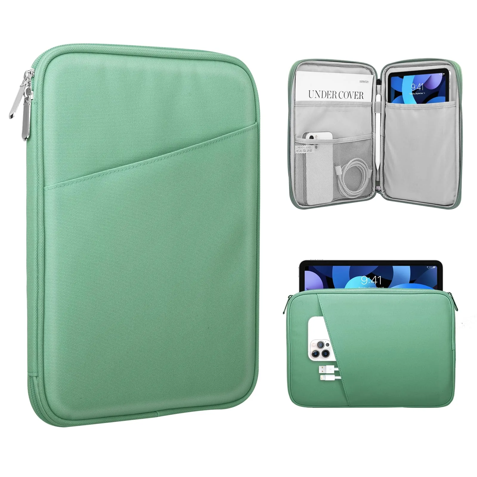 TiMOVO Custodia Tablet 9-11 Pollici con Tasca, Bodhi Verde - immagine 1