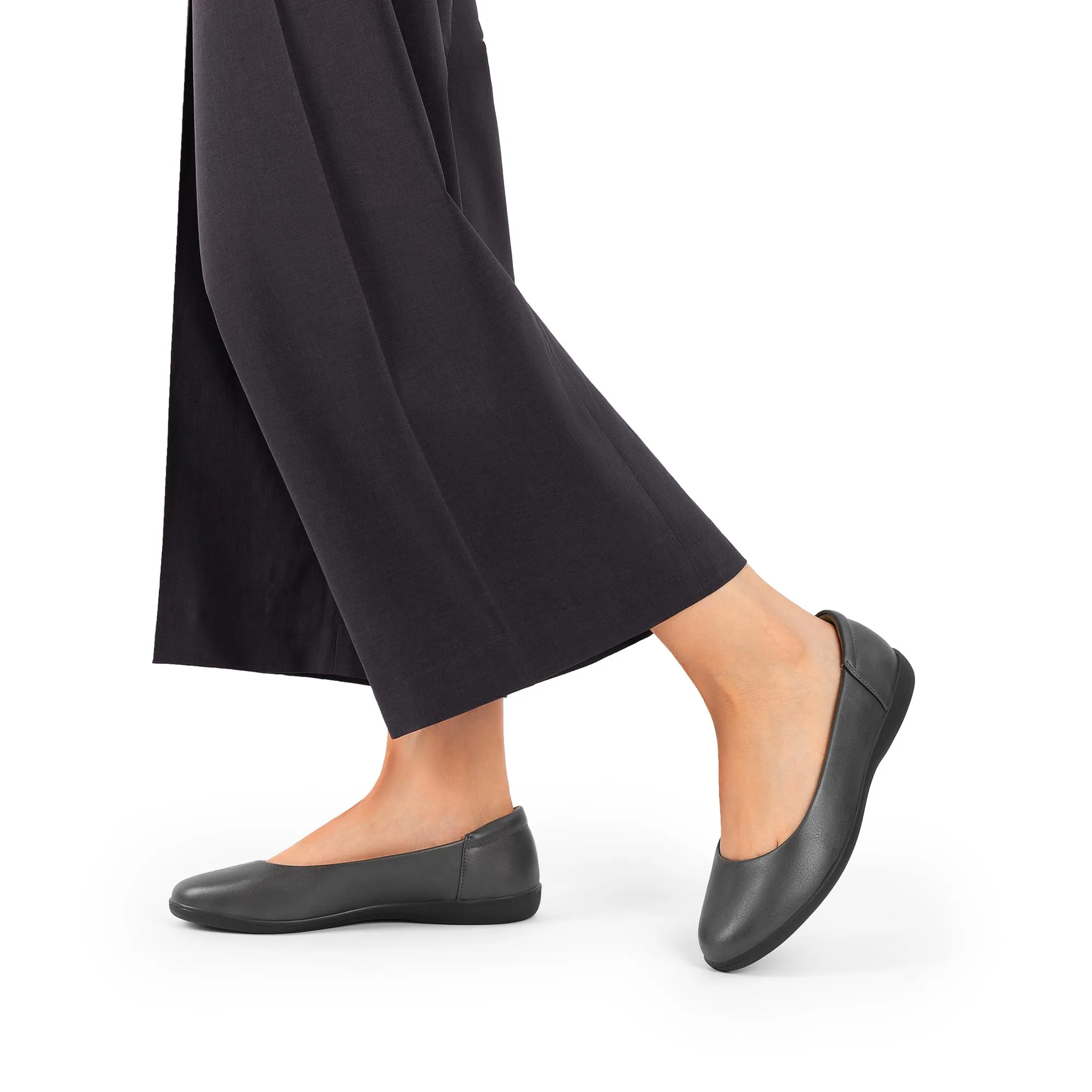 DREAM PAIRS Ballerine Donna Comode Classiche,Grigio Scuro-Pu,36.5 - immagine 2