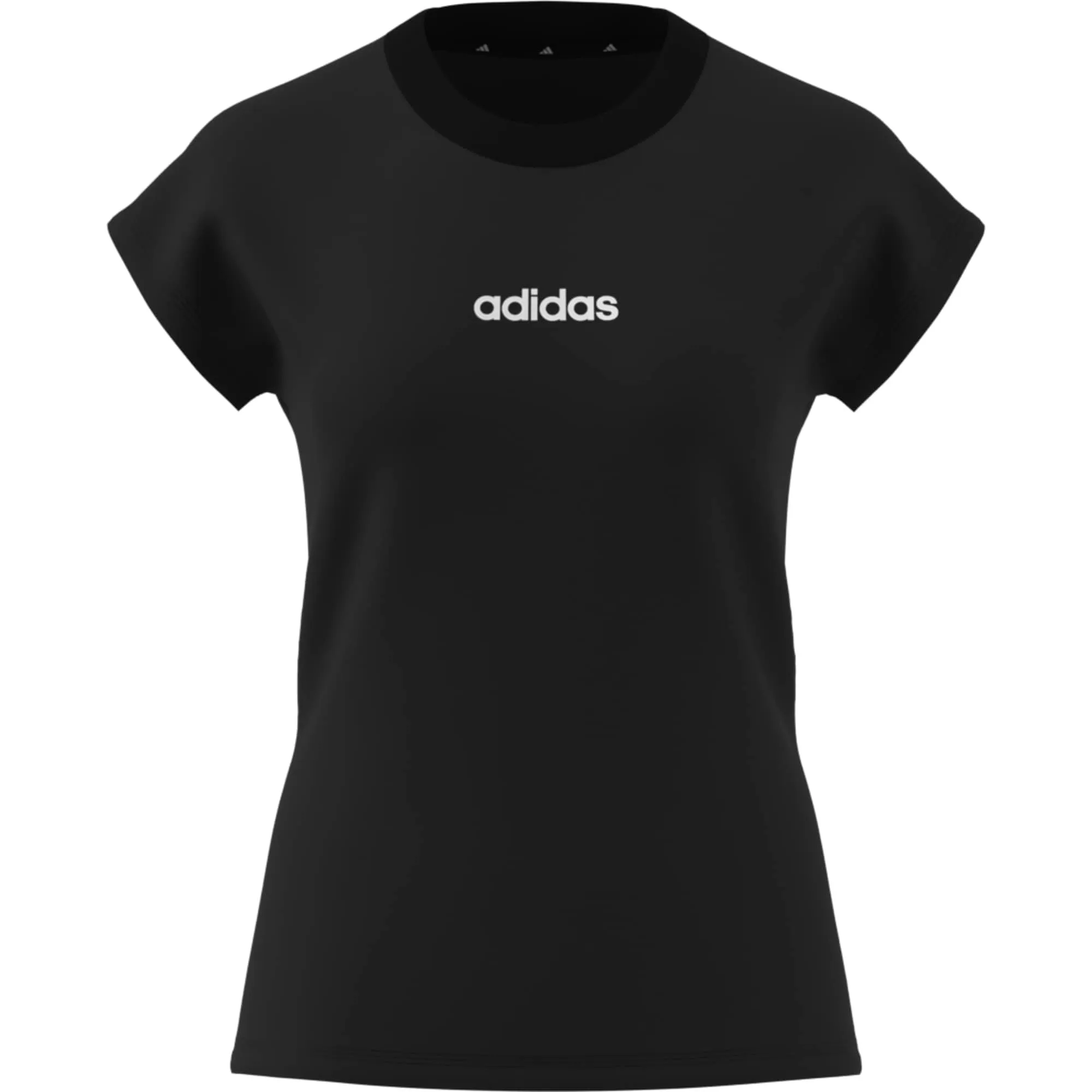 adidas Donna Essentials Linear Cotton Shirt, Black/White, XXS - immagine 8