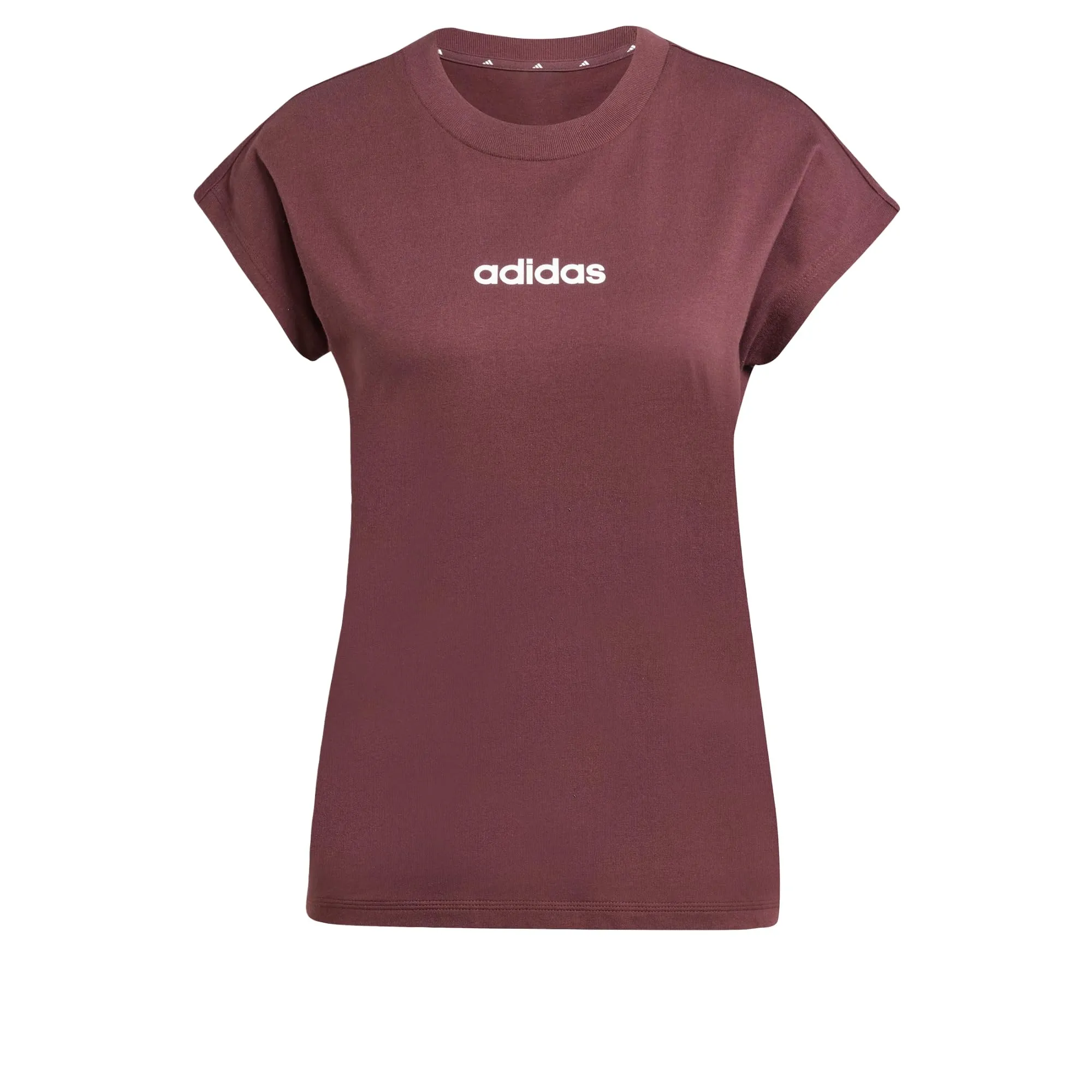 adidas Donna ESSENTIALS LINEAR COTTON T-SHIRT, Aurora Ruby / White, XS - immagine 1