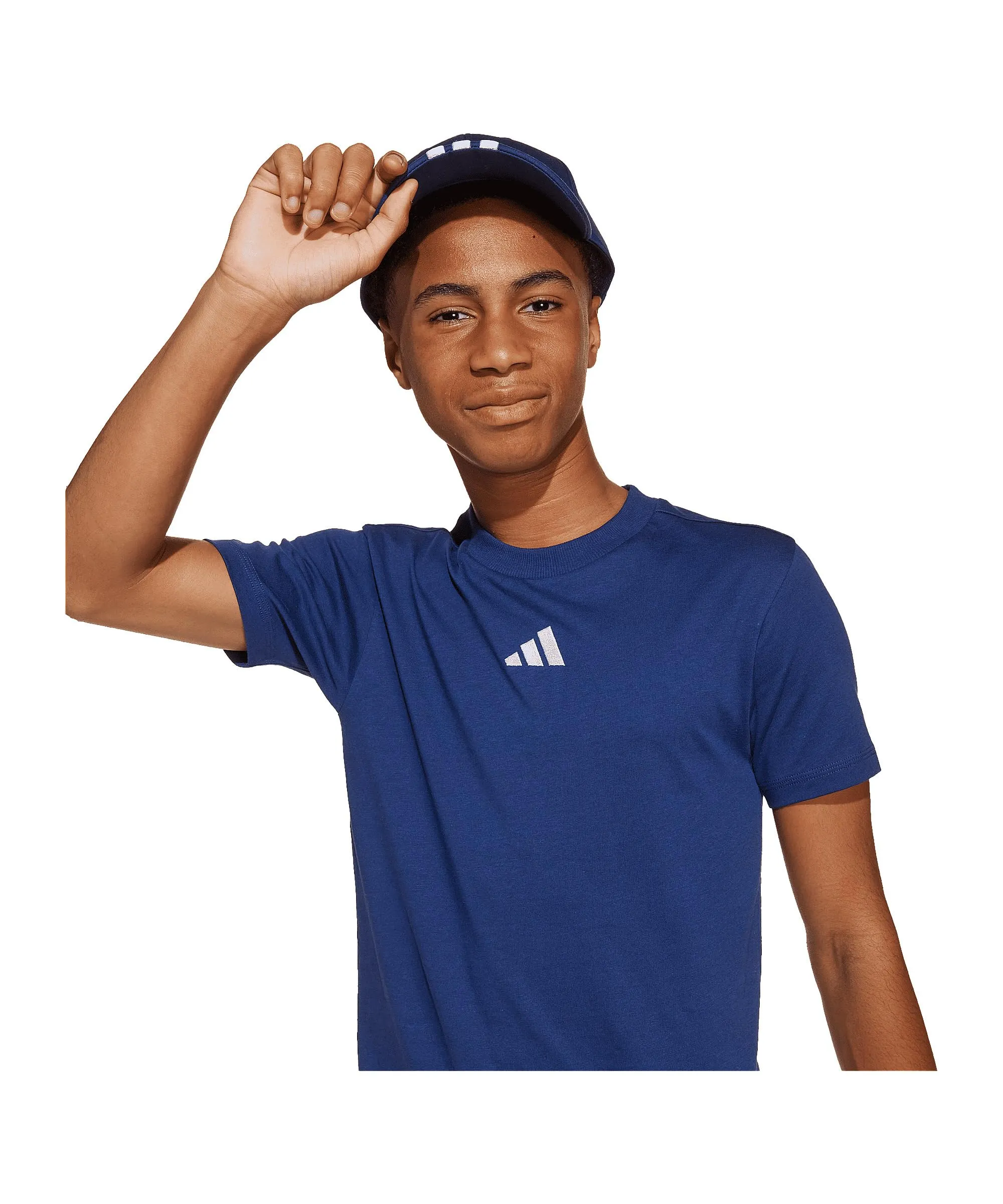 adidas ESSENTIALS T-SHIRT, T-shirt Unisex - Bambini, dark blue/white, - immagine 3