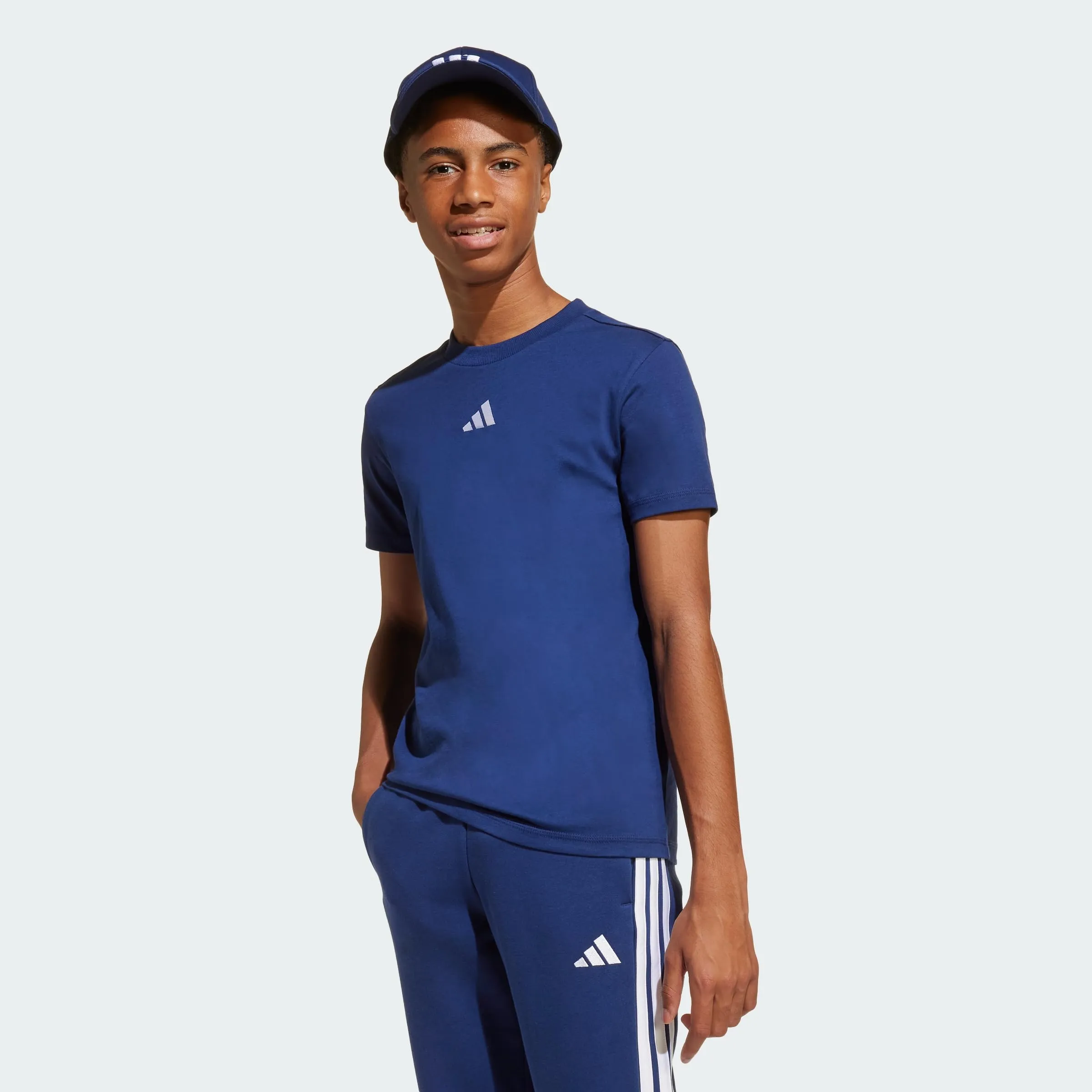 adidas ESSENTIALS T-SHIRT, T-shirt Unisex - Bambini, dark blue/white, - immagine 4