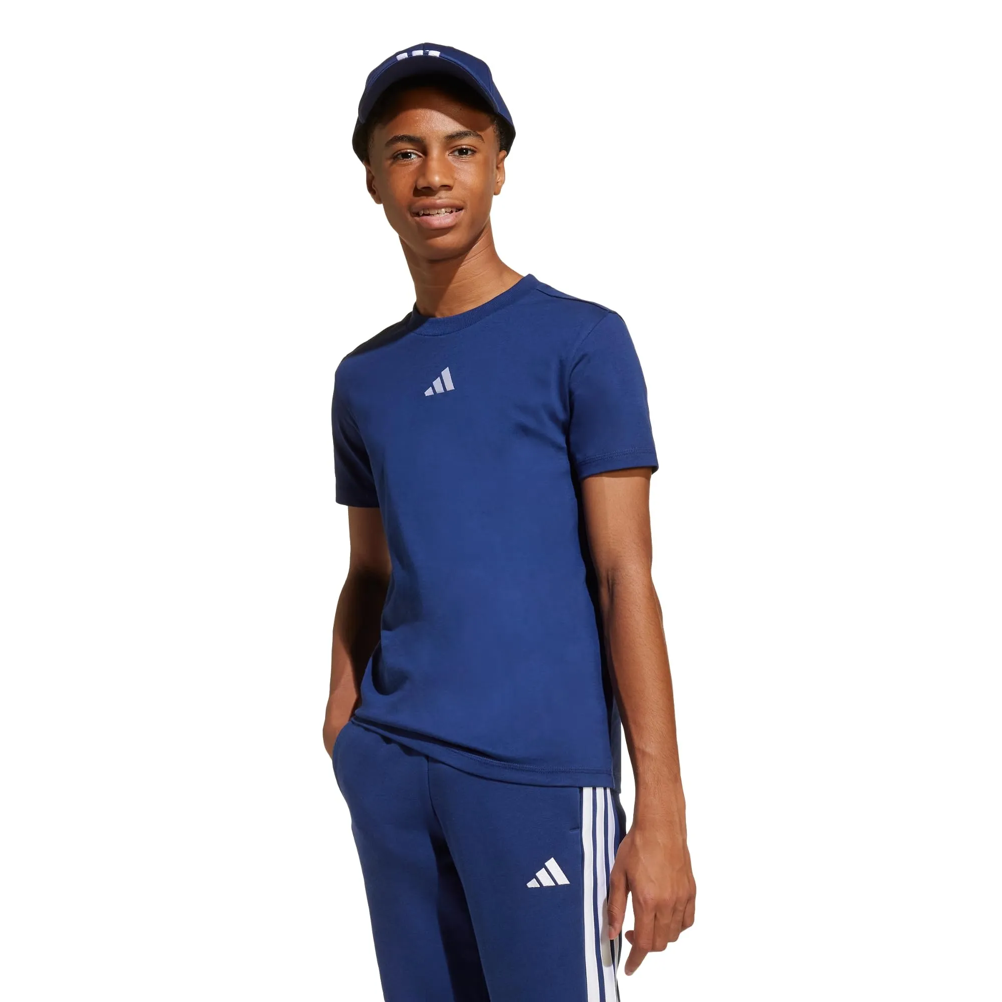 adidas ESSENTIALS T-SHIRT, T-shirt Unisex - Bambini, dark blue/white, - immagine 7