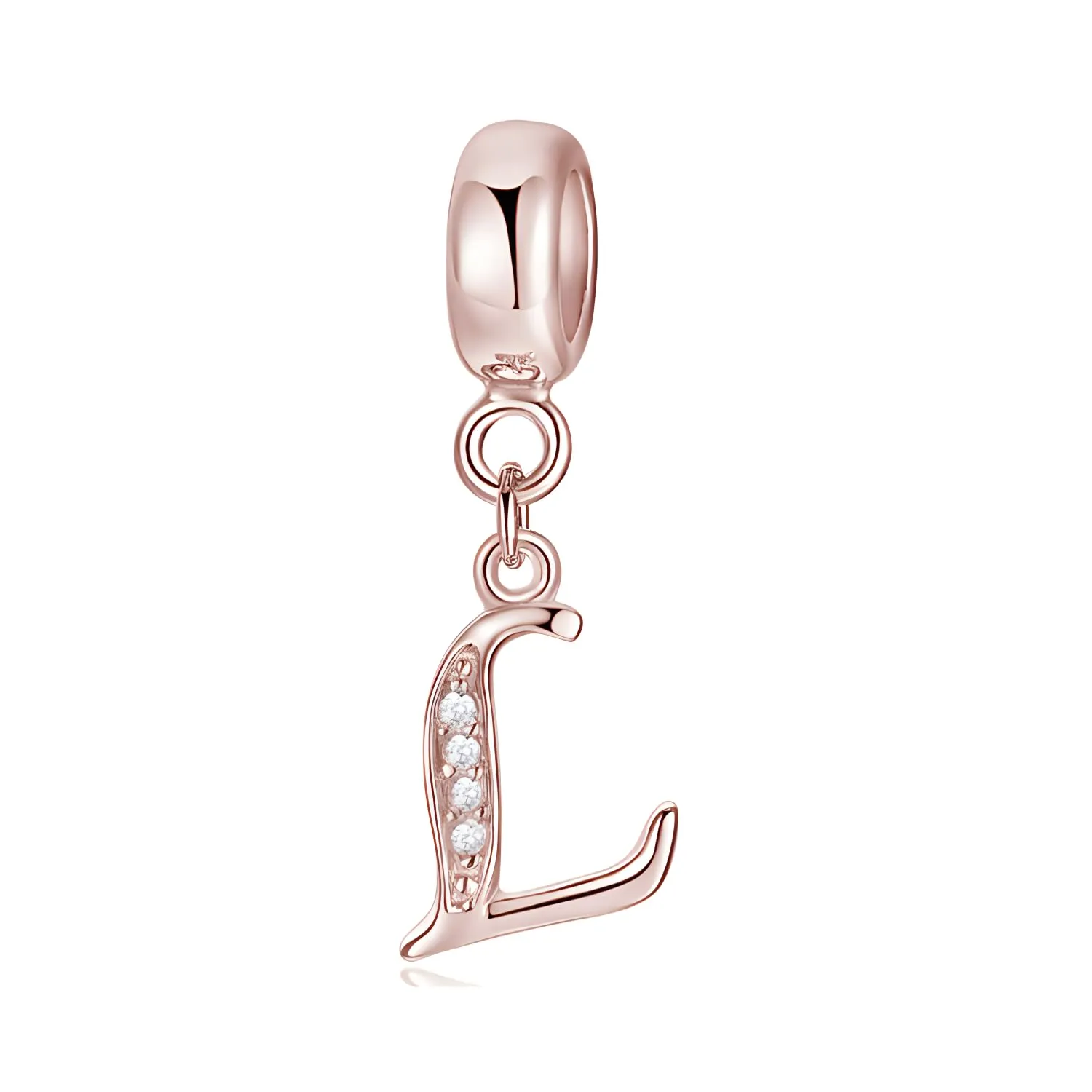 Symretie Bead Charm Ciondolo Argento Sterling 925 con Cubic Zirconia Pendenti per Pandora Braccialetti, Compatibile con Braccialetti e Collane europei - immagine 1