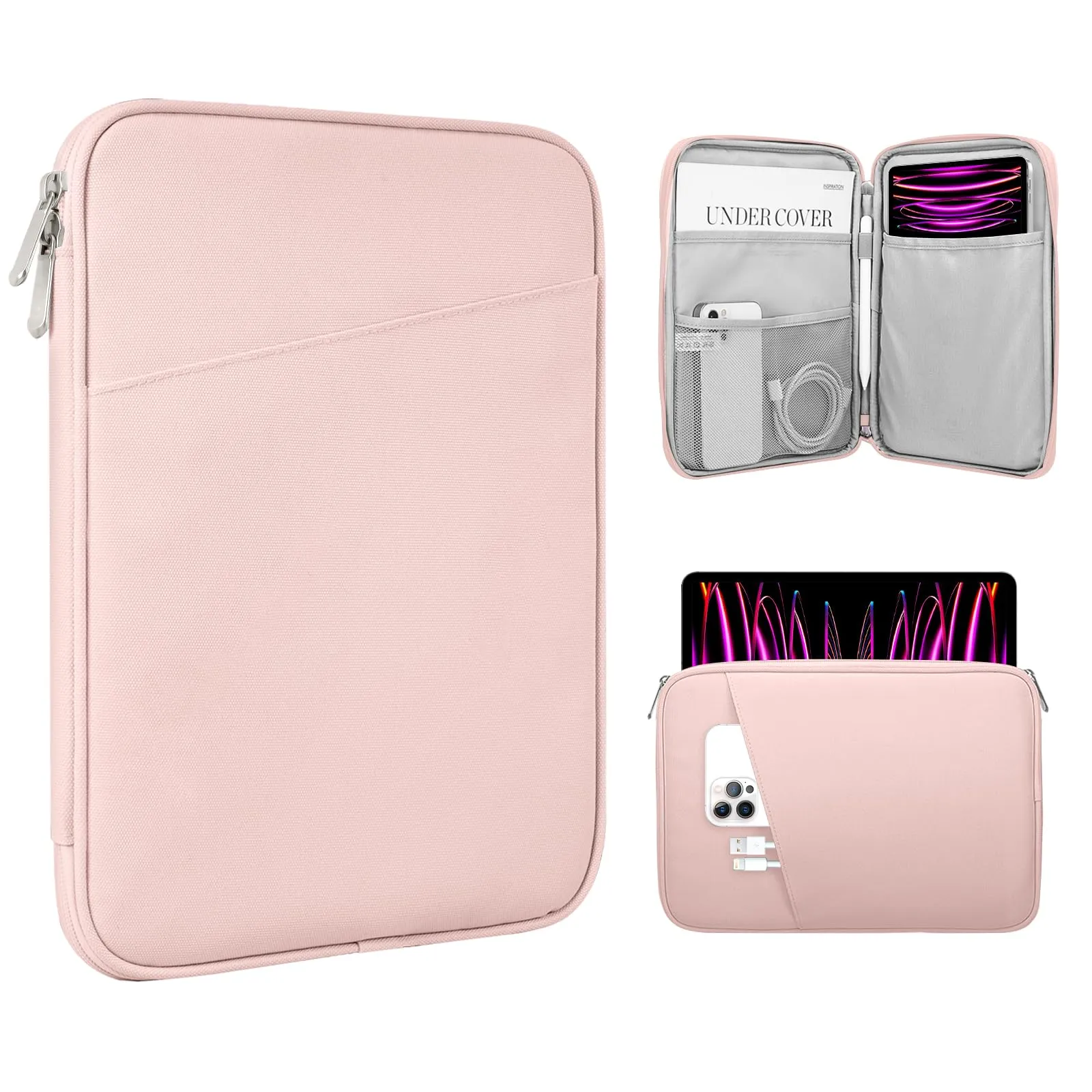 TiMOVO Custodia Tablet 13 Pollici con Tasca, Rosa - immagine 1