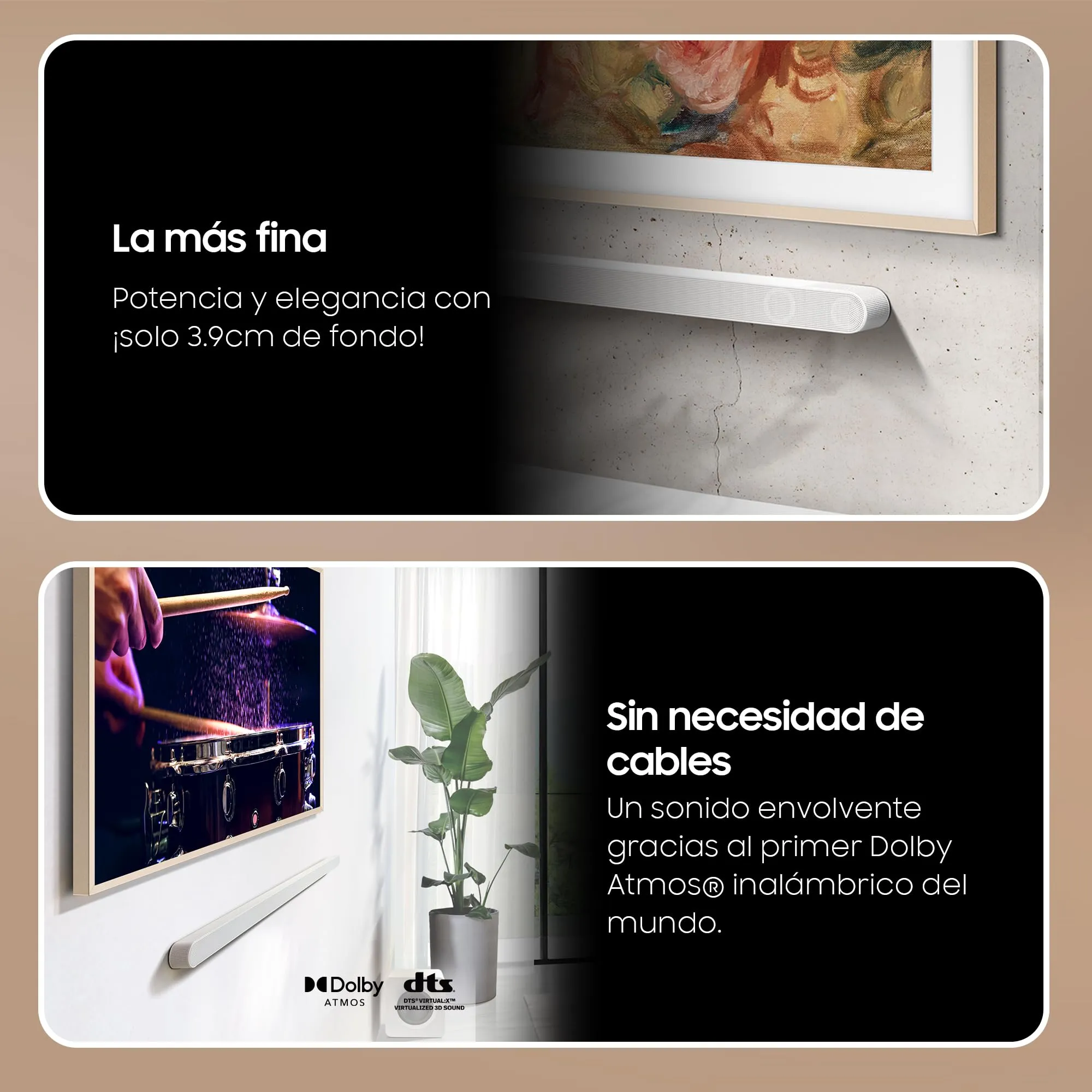 Samsung Soundbar HW-S801D/ZF Serie S, 10 Speaker, Wireless Dolby Atmos, Audio a 3.1.2 Canali, Q-Simphony, Alexa integrato e compatibile con Google Assistant, White 2024 - immagine 2