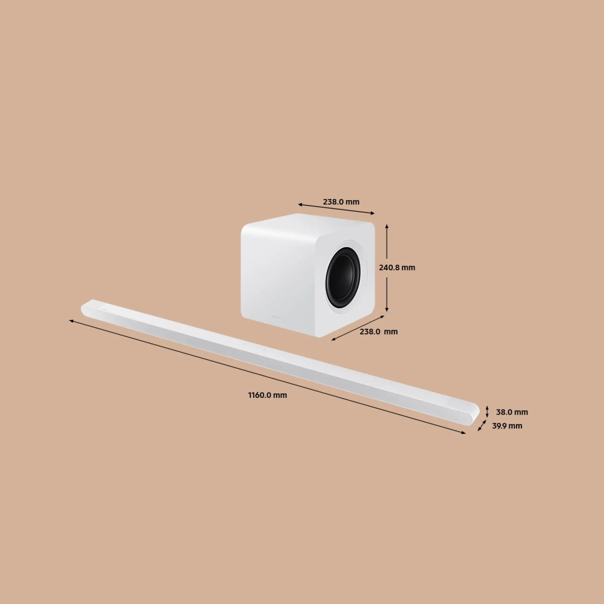Samsung Soundbar HW-S801D/ZF Serie S, 10 Speaker, Wireless Dolby Atmos, Audio a 3.1.2 Canali, Q-Simphony, Alexa integrato e compatibile con Google Assistant, White 2024 - immagine 6