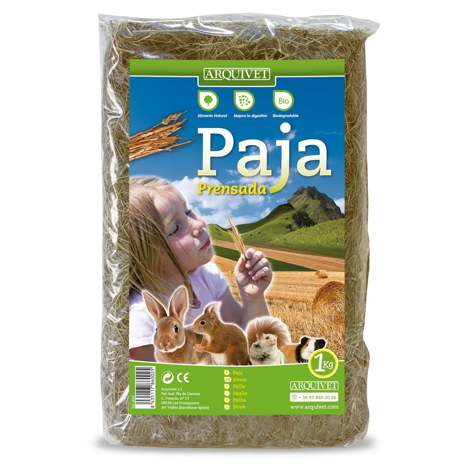 Arquivet 8435117860025 – Paglia 1 kg - immagine 1