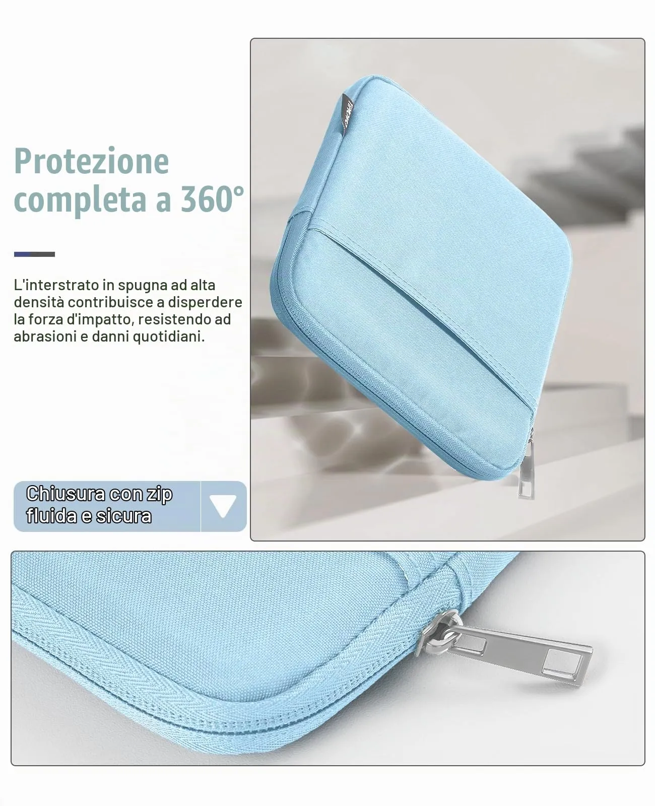 TiMOVO Custodia per Tablet 7-8 Pollici, Baby Blu - immagine 3