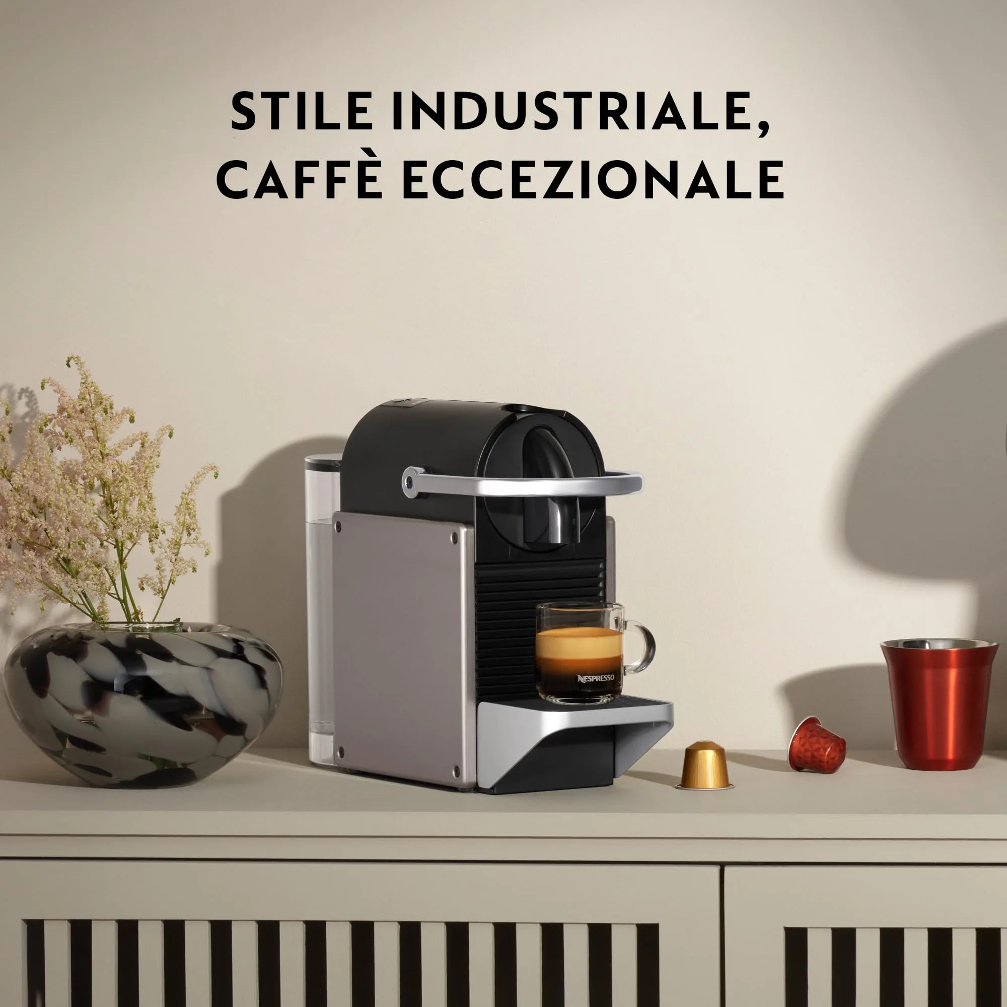 Krups Nespresso Pixie, Macchina per Caffè, Titan, XN306TK - immagine 7