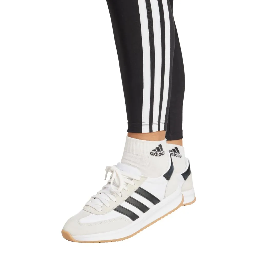 Adidas Leggings Essentials da Donna in Cotone con 3 Strisce, Nero/Bianco., L - immagine 4