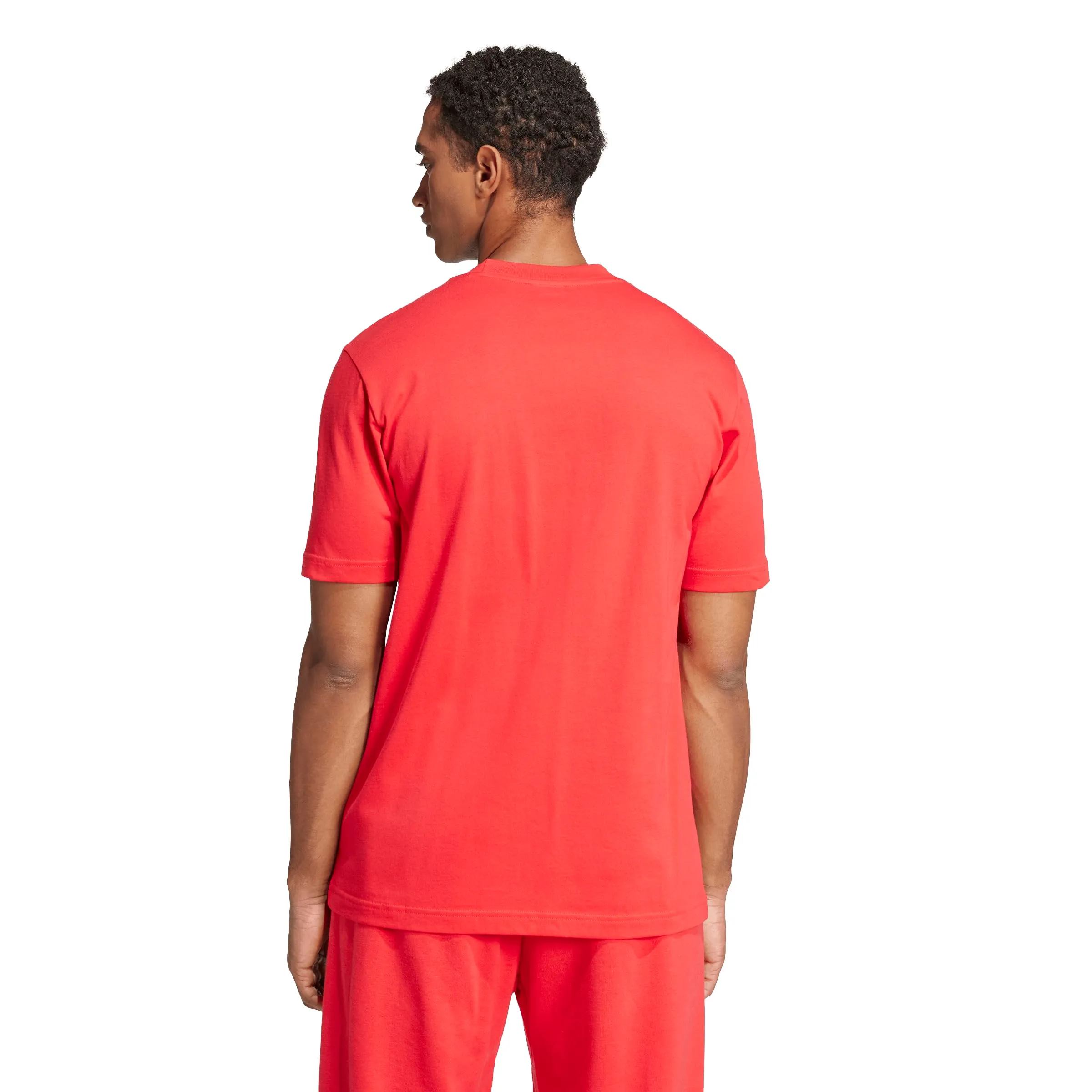 Adidas T-Shirt da Uomo Essentials Big Logo Single Jersey, Rubino Puro/Nero, XS - immagine 3