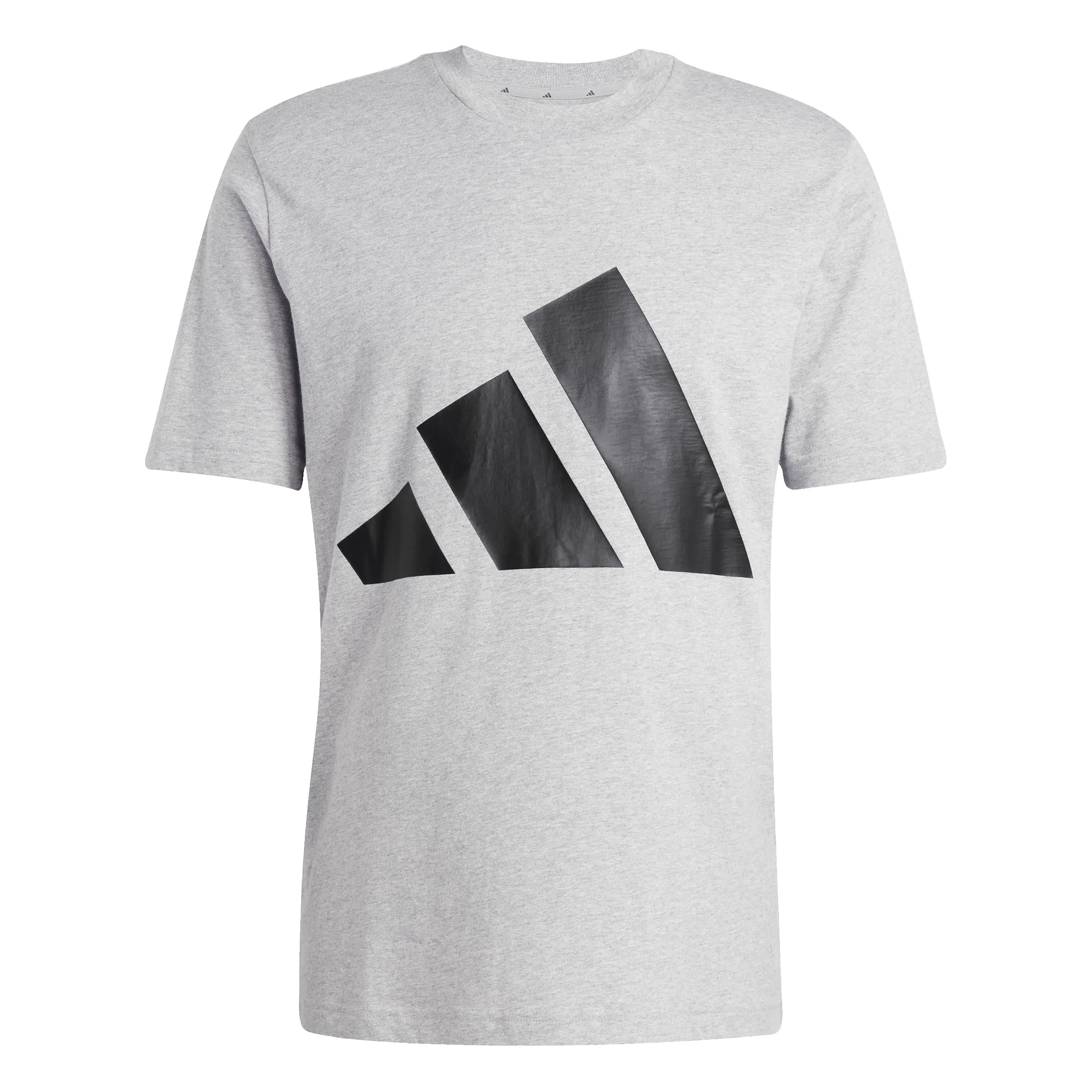 Adidas T-Shirt da Uomo Essentials Big Logo Single Jersey, Grigio mélange/Nero., S - immagine 6
