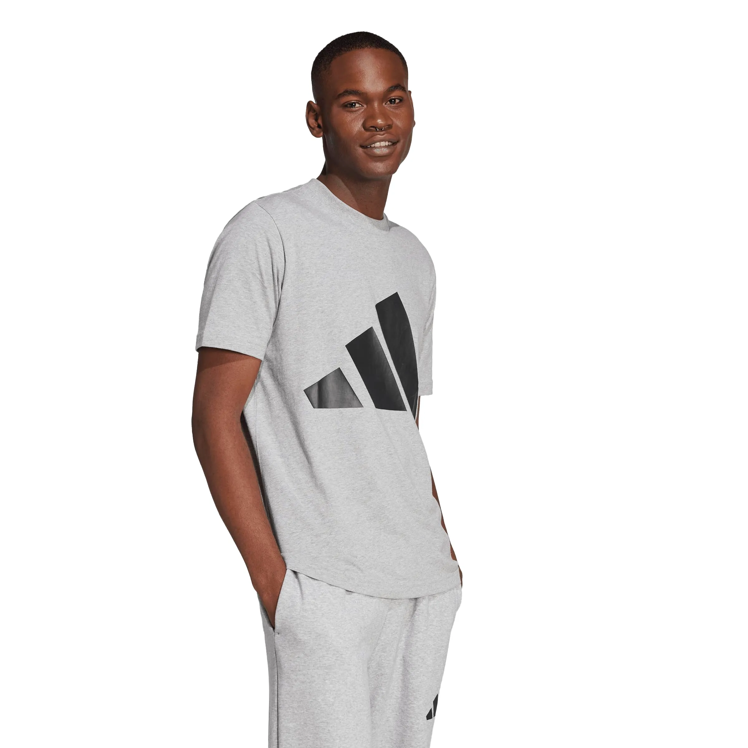 adidas Uomo Essentials BIG Logo Single Jersey Tee, M - immagine 2