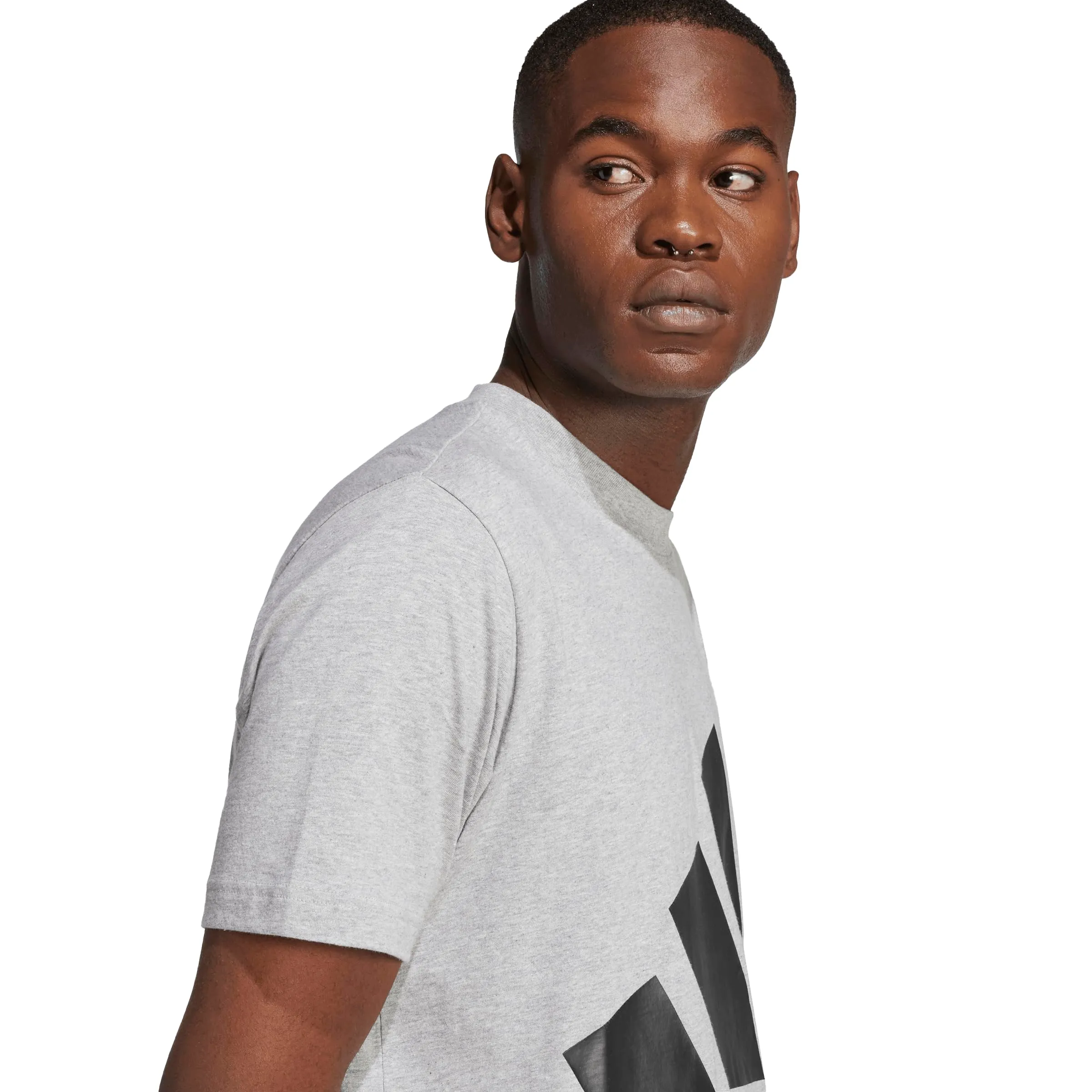 adidas Uomo Essentials BIG Logo Single Jersey Tee, M - immagine 4