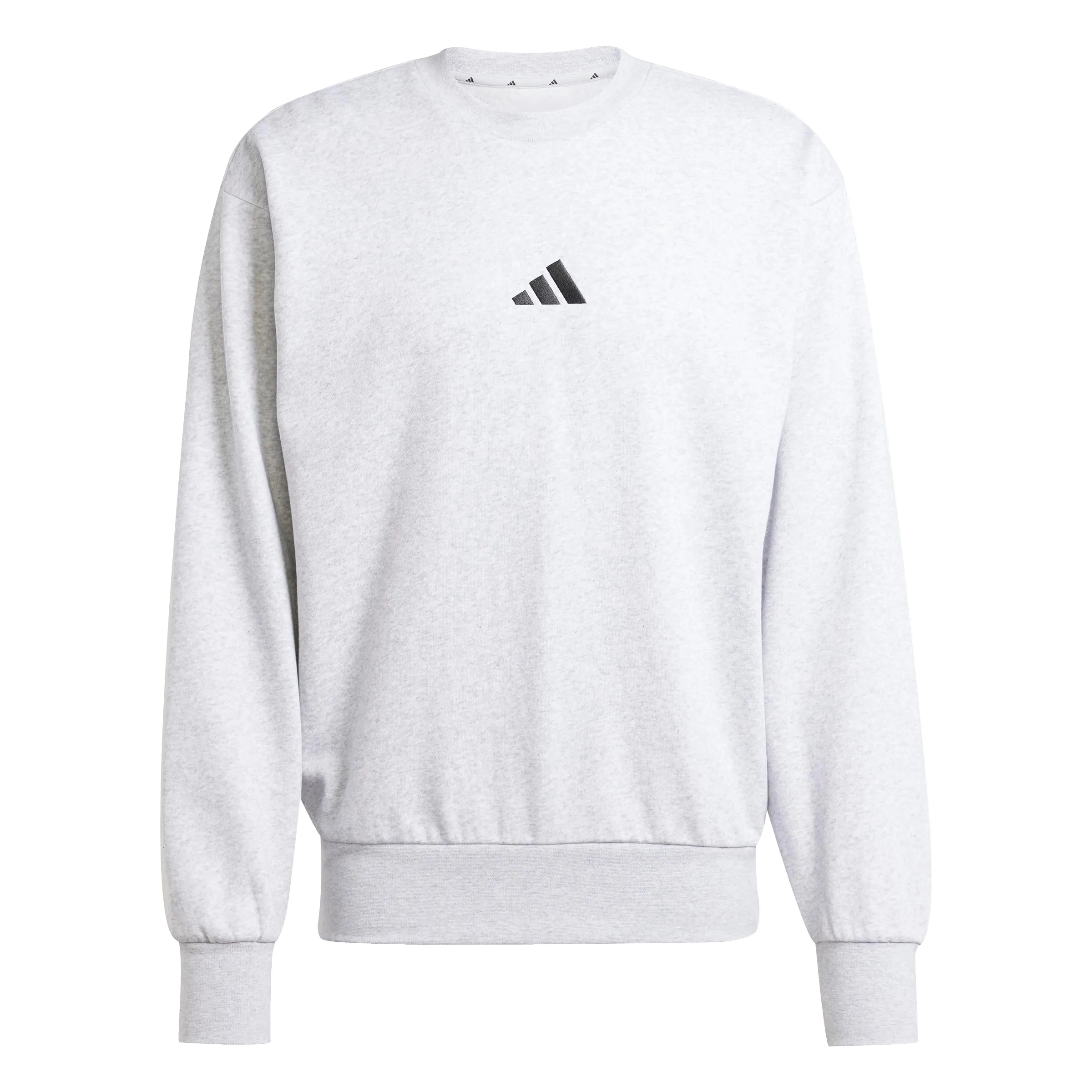 Adidas Felpa da Uomo Essentials Feel Cozy in Pile, Grigio Chiaro/Nero, L, Grigio Chiaro Erica/Nero, L - immagine 6
