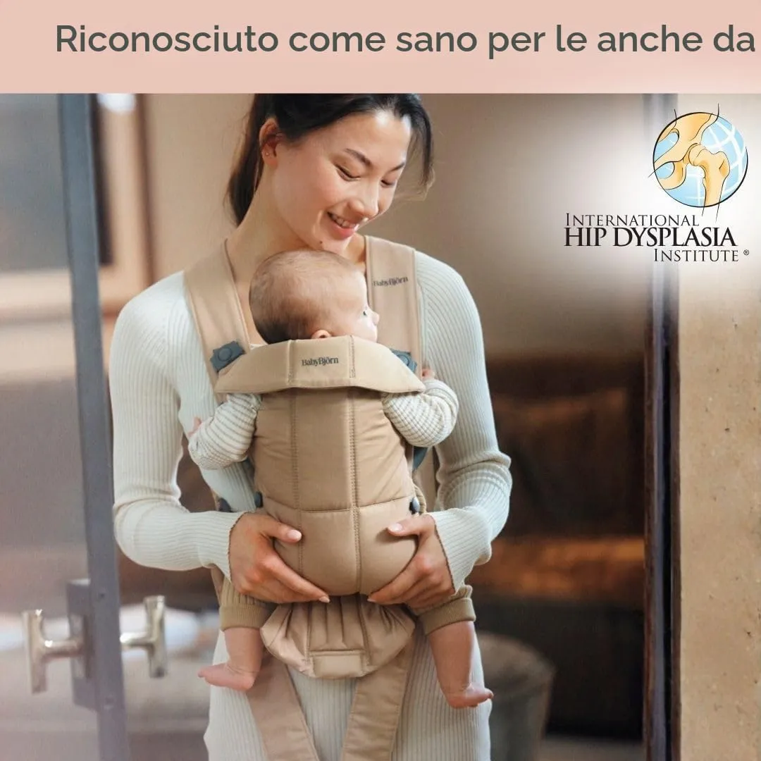 BabyBjörn Marsupio Mini, Tessuto, Beige - immagine 2