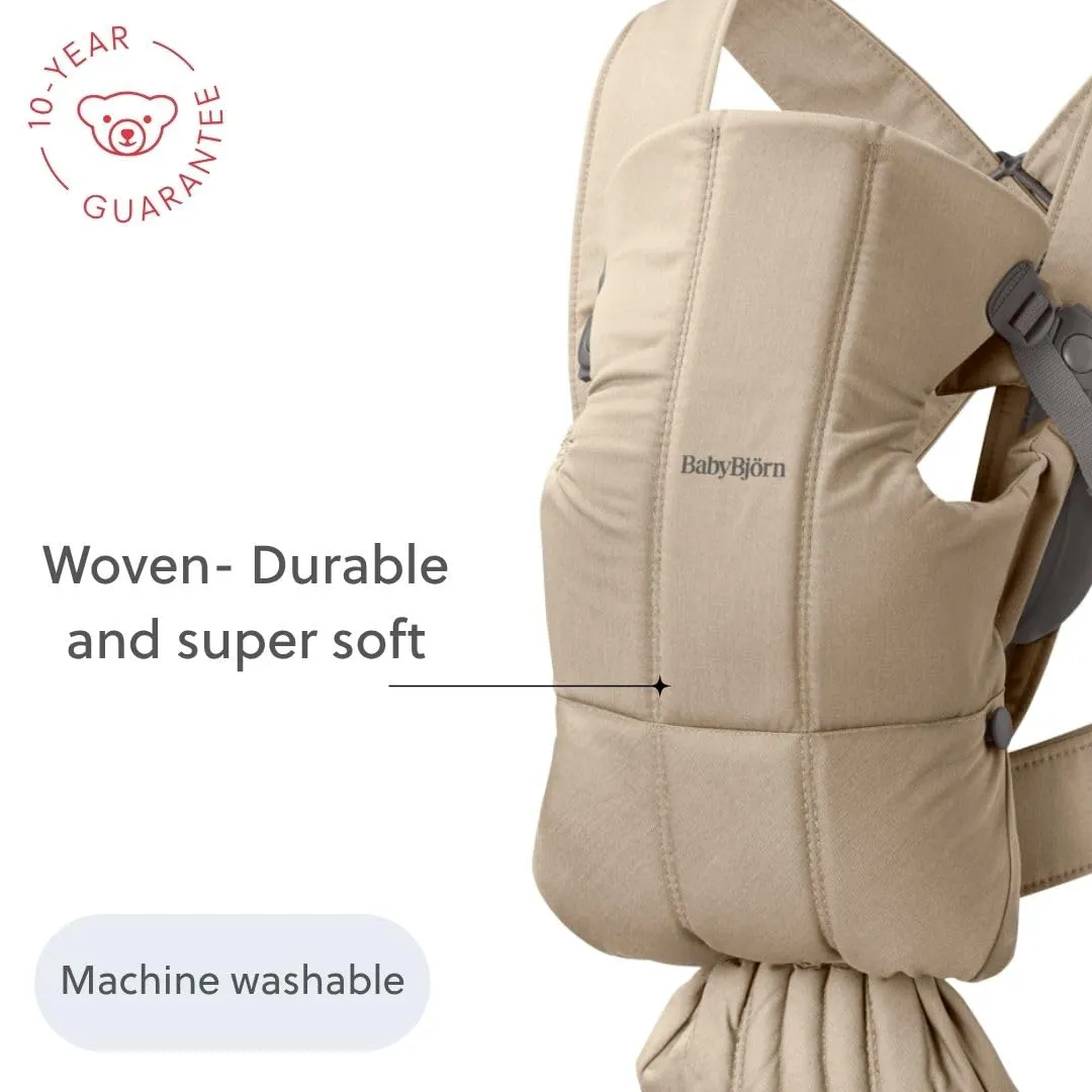 BabyBjörn Marsupio Mini, Tessuto, Beige - immagine 6