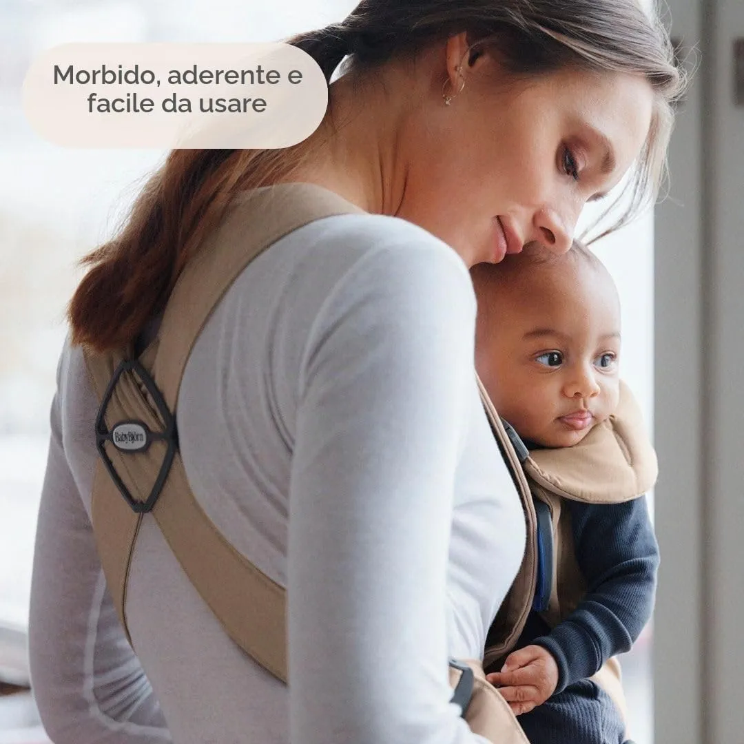 BabyBjörn Marsupio Mini, Tessuto, Beige - immagine 9