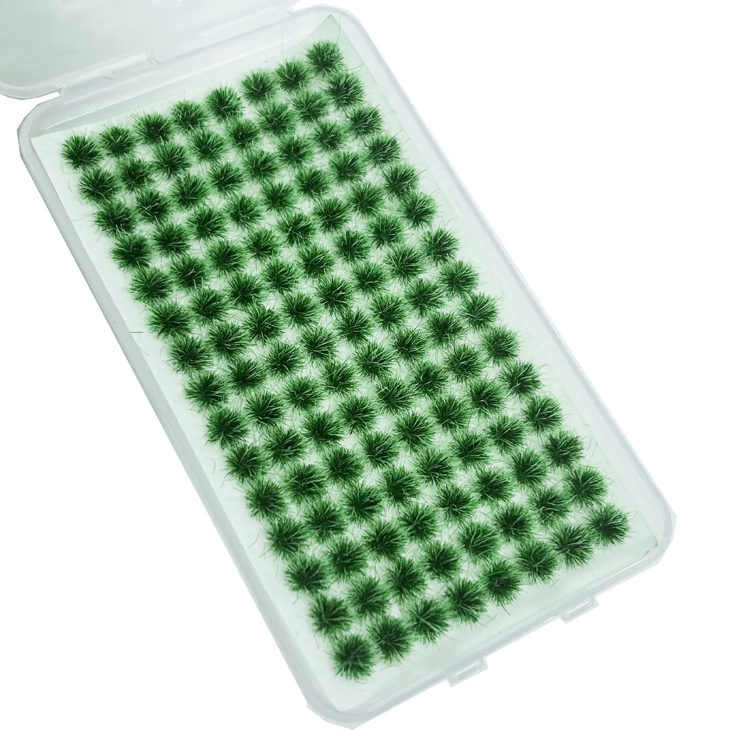 RXKFIGX 120 PCS Ciuffi d'erba Modello di terreno a mini ciuffi Modello di ciuffo Erba statica Kit erba resina statica scenario modello Per la decorazione del terreno Treno e paesaggio ferroviario - immagine 1
