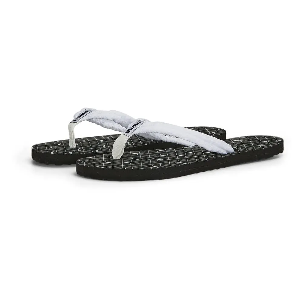 PUMA Men's Epic Flip V2 Logo Power Flop, White Black Cool Mid Gray, 35.5 EU - immagine 1