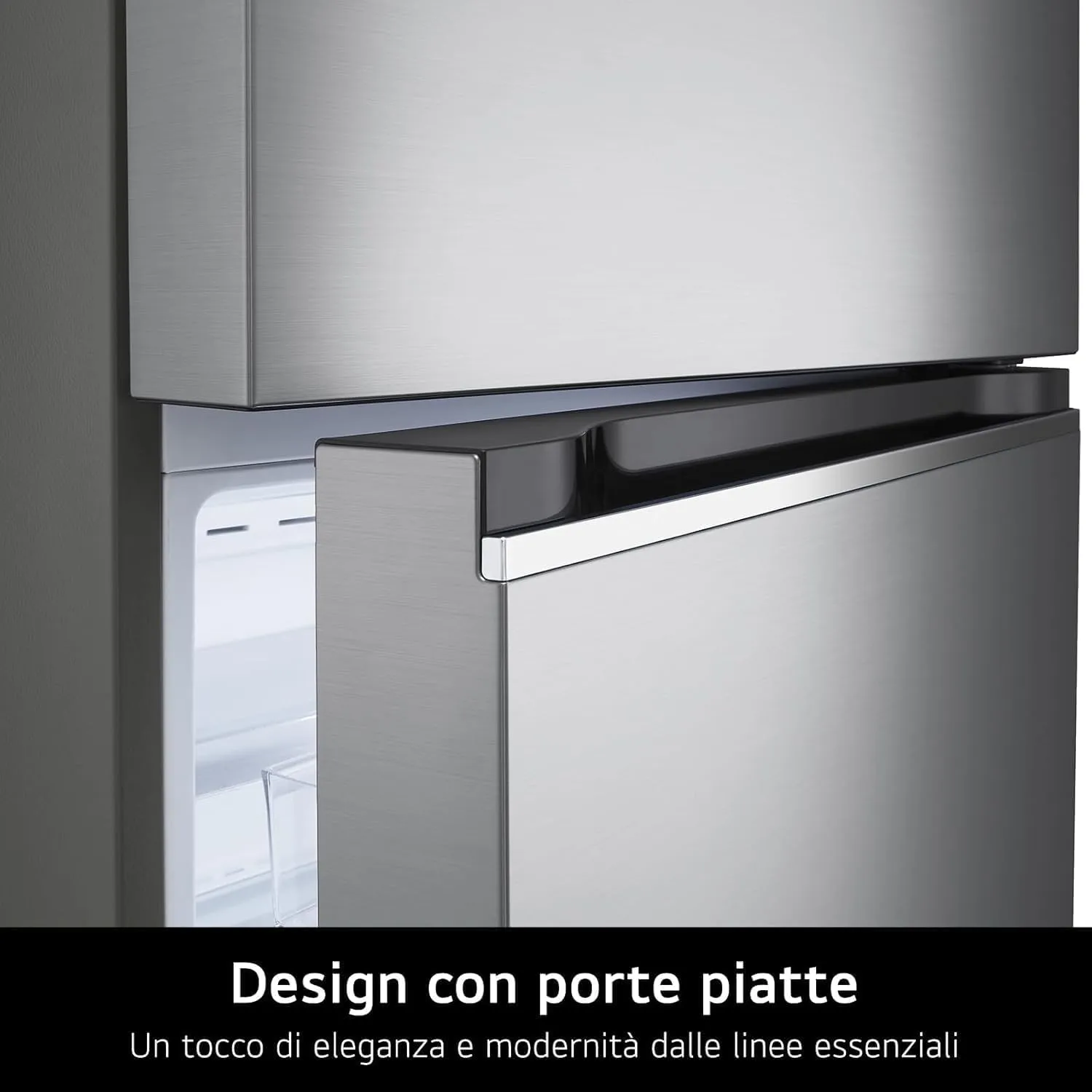 LG GTBV38PZGKD Frigorifero Combinato Super Slim 60cm, 335L, Frigorifero Total No Frost, Classe E, Door & Linear Cooling, Maniglie Integrate, Compressore Smart Inverter, Smart Diagnosis, Inox - immagine 5