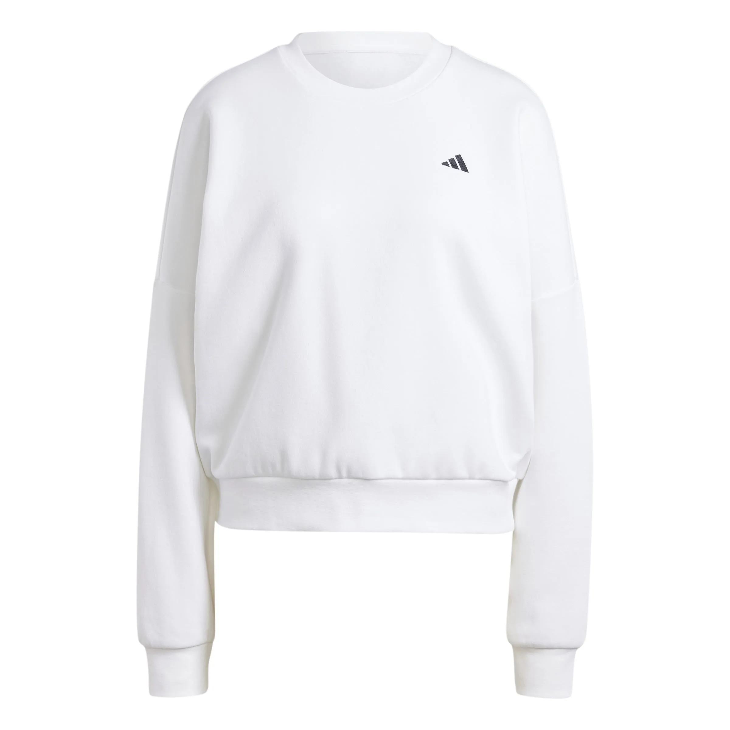 Adidas Donna Essentials Small Logo Feel Cozy Sweatshirt, White/Black, S - immagine 5