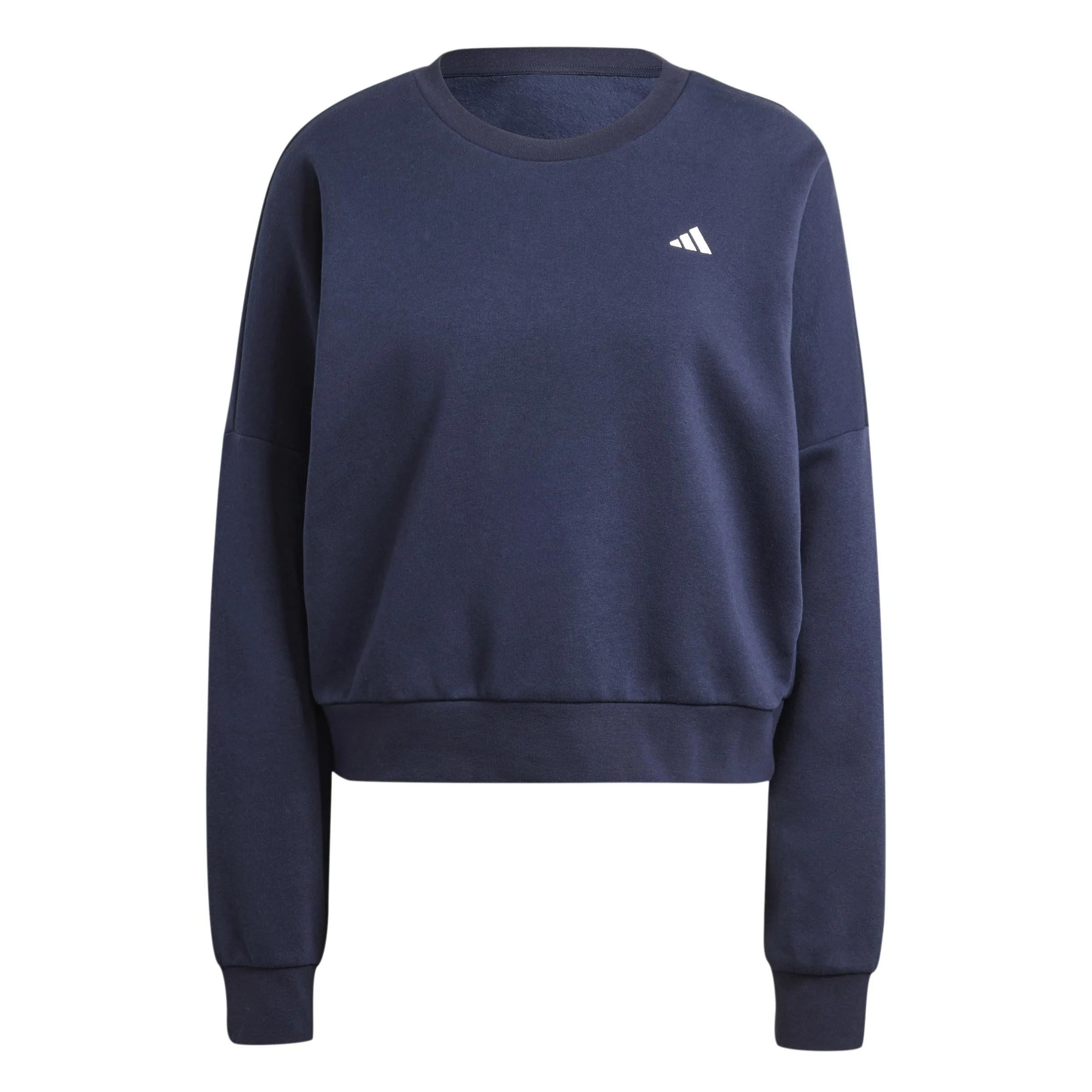 Adidas Donna Essentials Small Logo Feel Cozy Sweatshirt, Legend Ink/White, XS - immagine 4