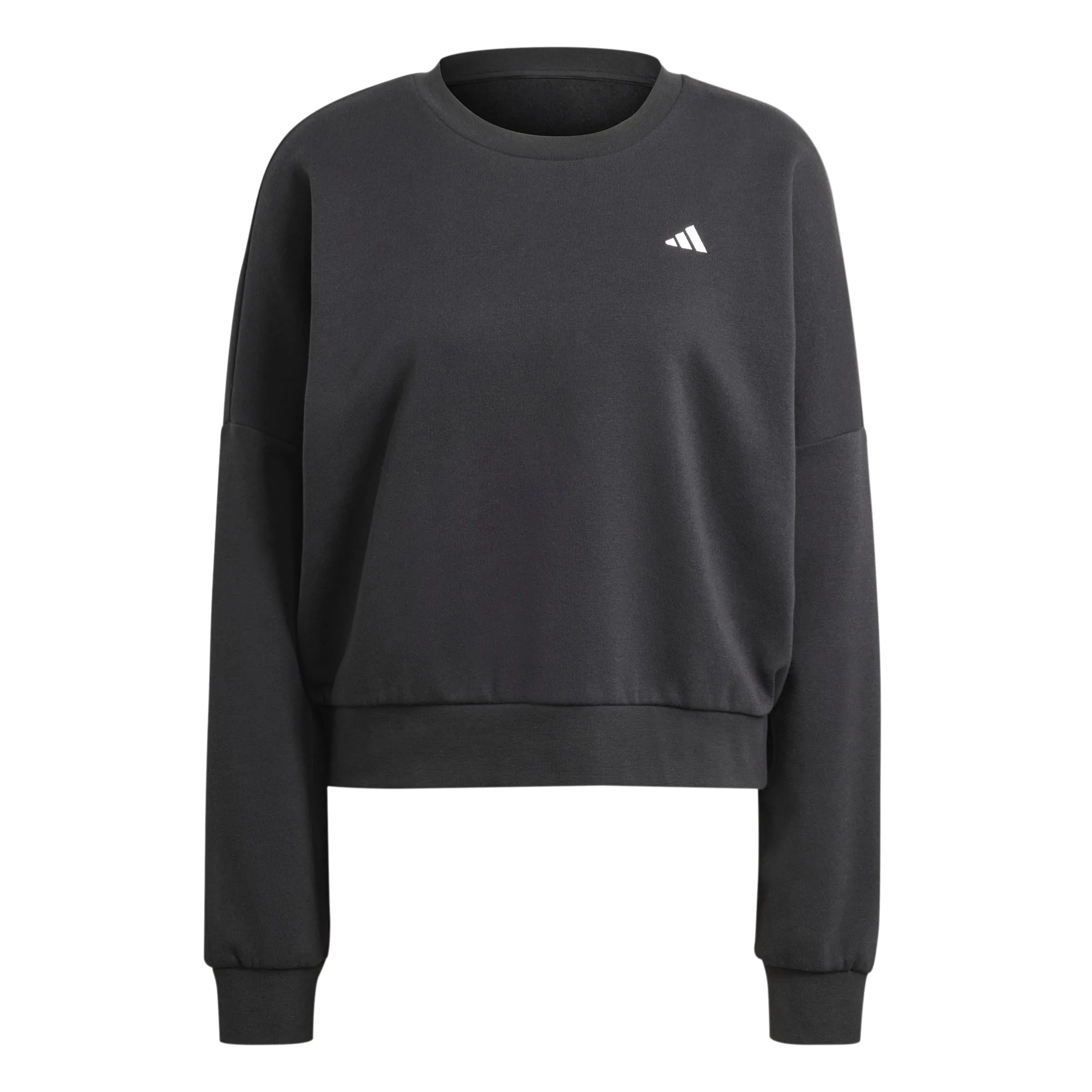 Adidas Donna Essentials Small Logo Feel Cozy Sweatshirt, Black/White, L - immagine 4