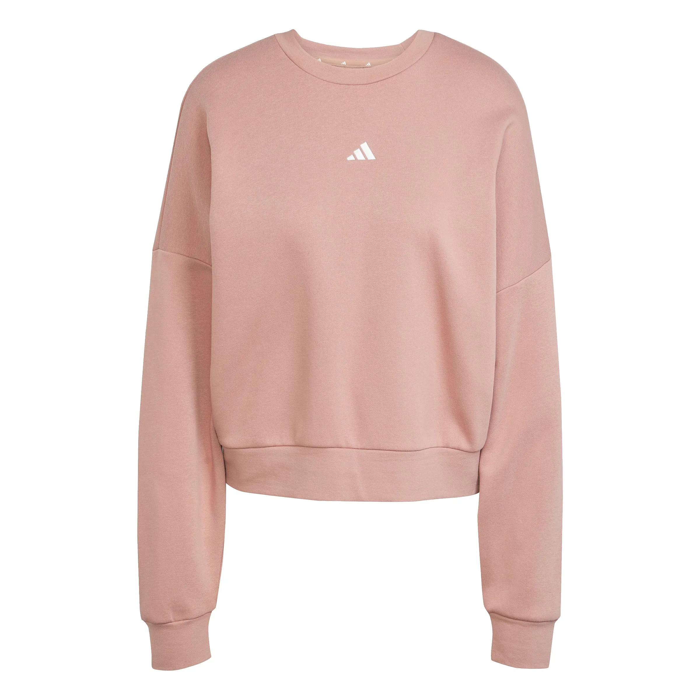 Adidas Felpa da Donna Essentials Small Logo Feel Cozy, Tono Caldo/Bianco, M - immagine 6