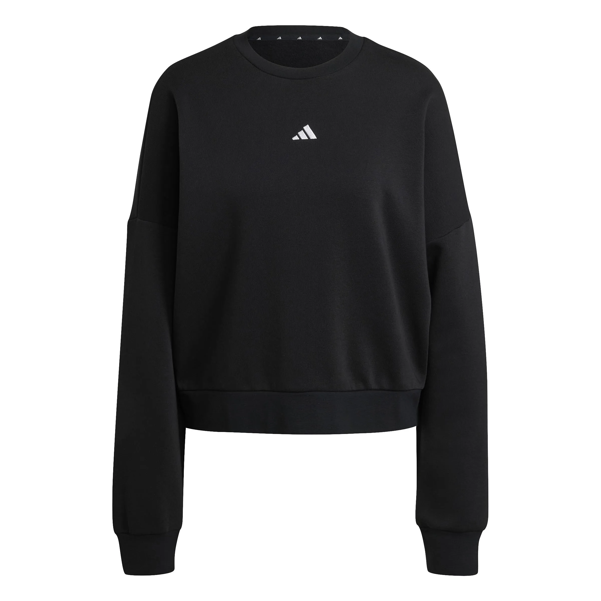 Adidas Felpa da Donna Essentials Small Logo Feel Cozy, Nero/Bianco., M - immagine 2