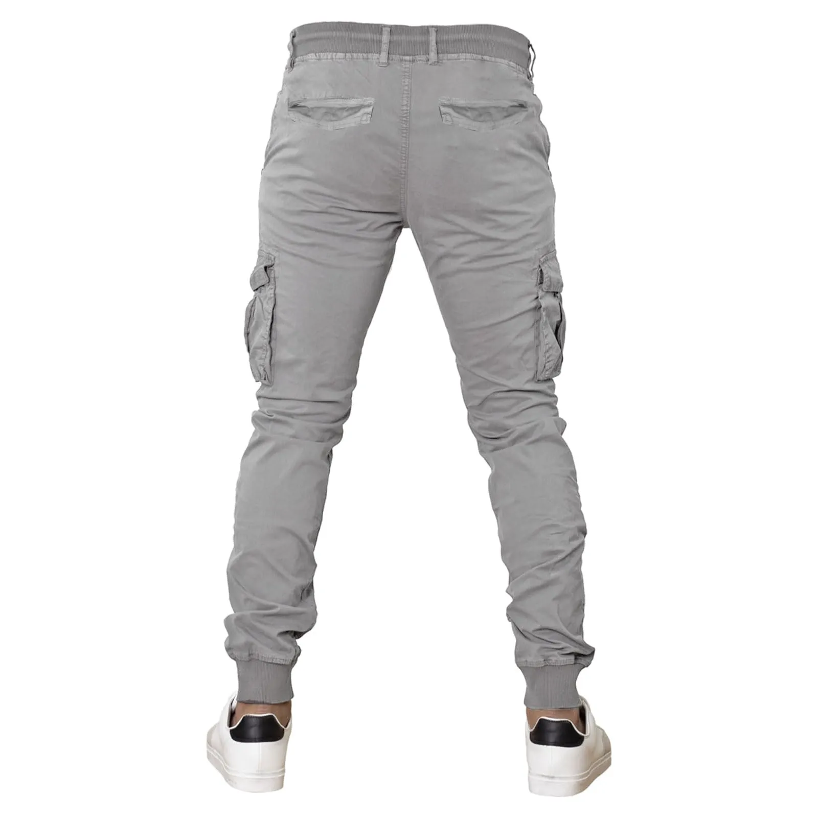 Toocool Pantaloni Uomo Cargo Militari tasconi Laterali Casual Cotone G6538 [32/tg 46,G6601 Estivo Grigio] - immagine 2