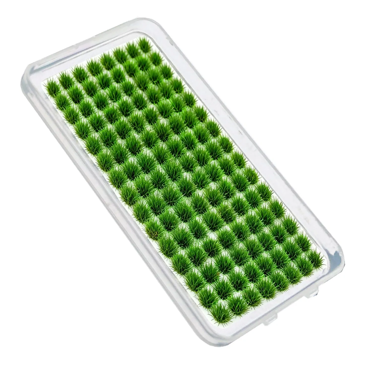 RXKFIGX 120 PCS Ciuffi d'erba Modello di terreno a mini ciuffi Modello di ciuffo Erba statica Kit erba resina statica scenario modello Per la decorazione del terreno Treno e paesaggio ferroviario - immagine 1