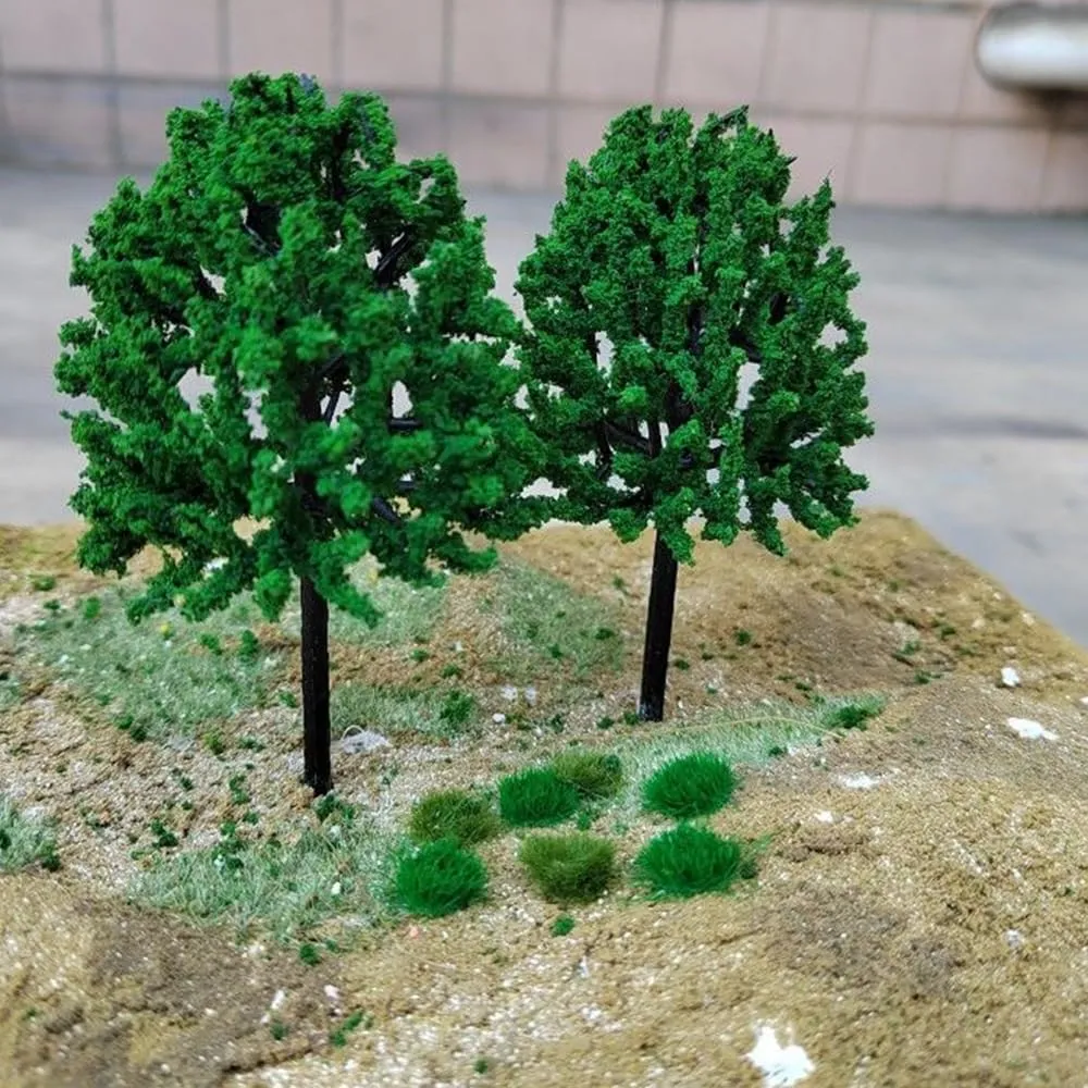 RXKFIGX 120 PCS Ciuffi d'erba Modello di terreno a mini ciuffi Modello di ciuffo Erba statica Kit erba resina statica scenario modello Per la decorazione del terreno Treno e paesaggio ferroviario - immagine 3
