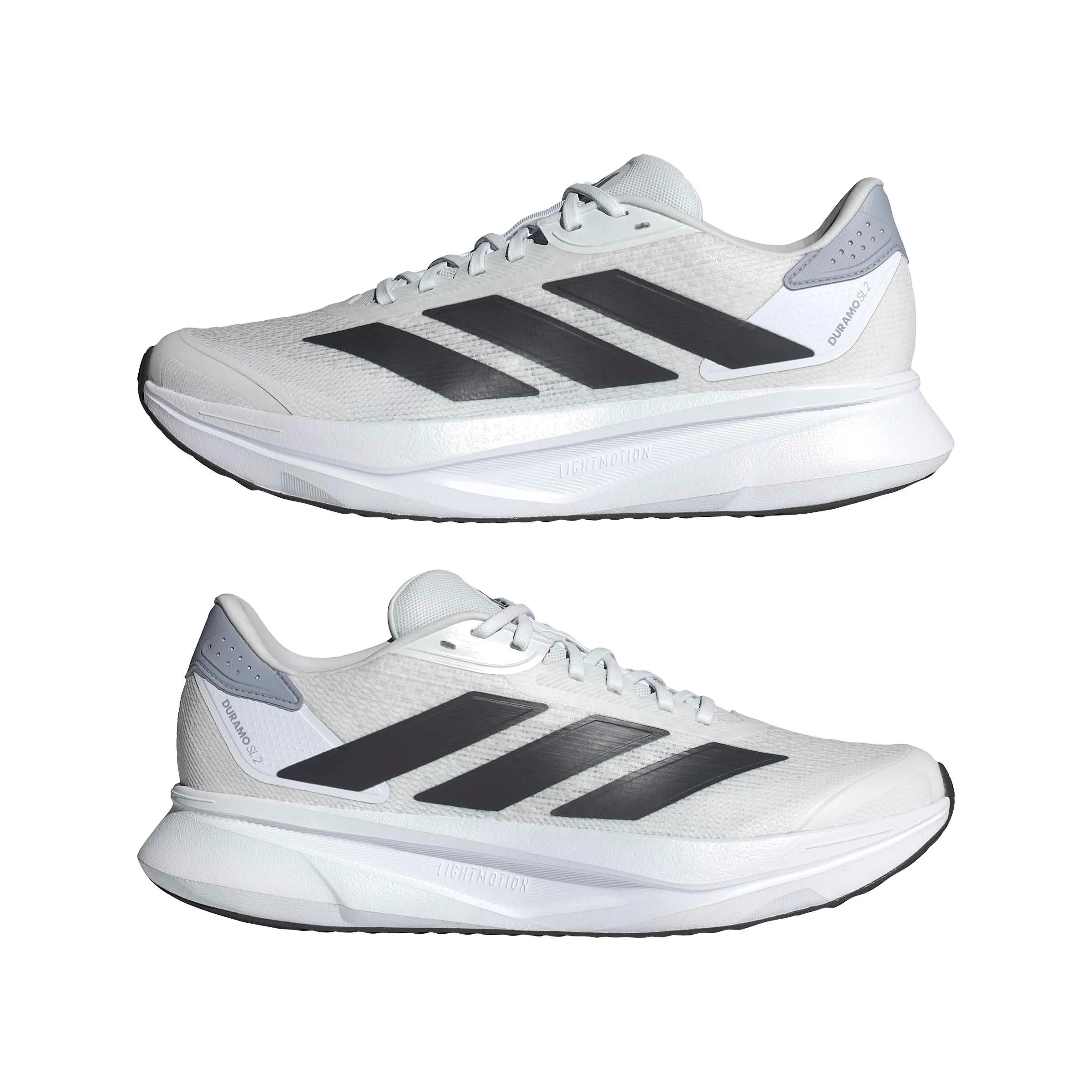 adidas Duramo SL 2.0 Scarpe da Corsa Uomo, Bianco Nero Halo Argento, 49 EU - immagine 8