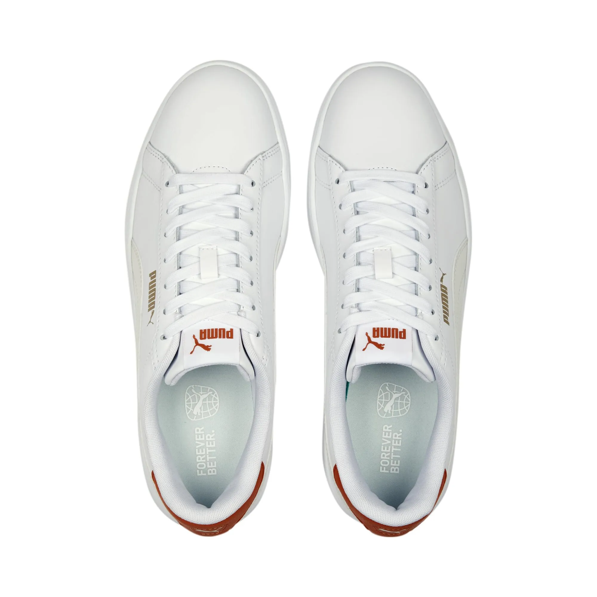 PUMA Unisex Smash 3.0 L Scarpe da ginnastica, Puma White Vapor Gray Chili Pepper, 44 EU - immagine 6