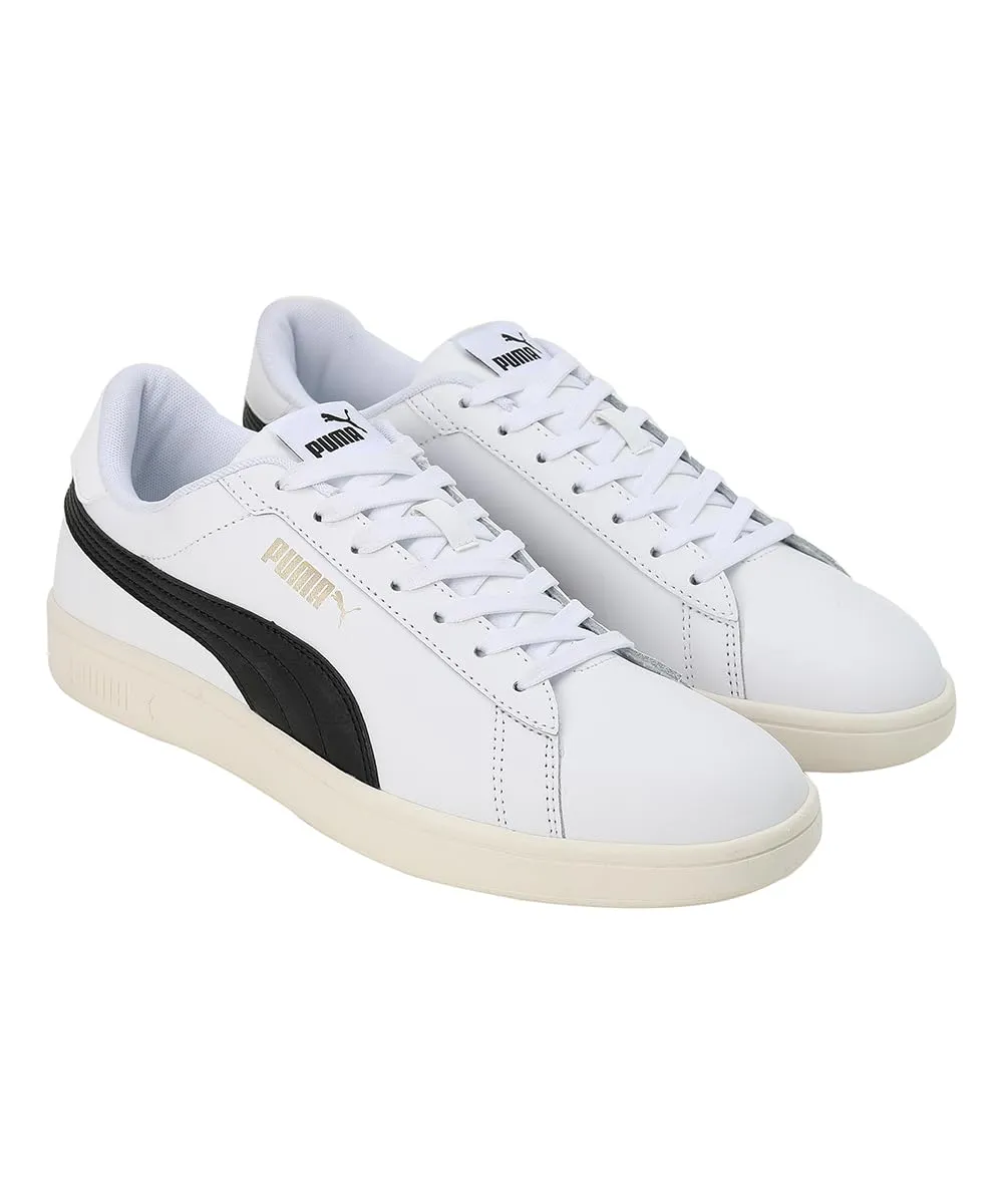 PUMA Smash 3.0 L, Scarpe da ginnastica Unisex-Adulto, Multicolore (PUMA White-PUMA Black-PUMA Gold-Frosted Ivory), 40 EU - immagine 5
