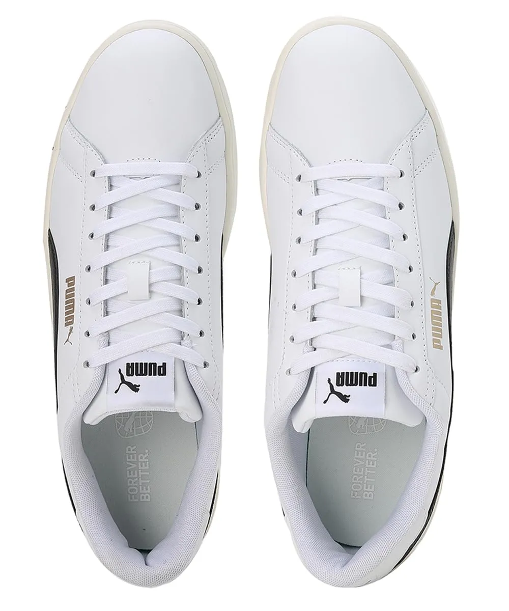 PUMA Smash 3.0 L, Scarpe da ginnastica Unisex-Adulto, Multicolore (PUMA White-PUMA Black-PUMA Gold-Frosted Ivory), 42 EU - immagine 7