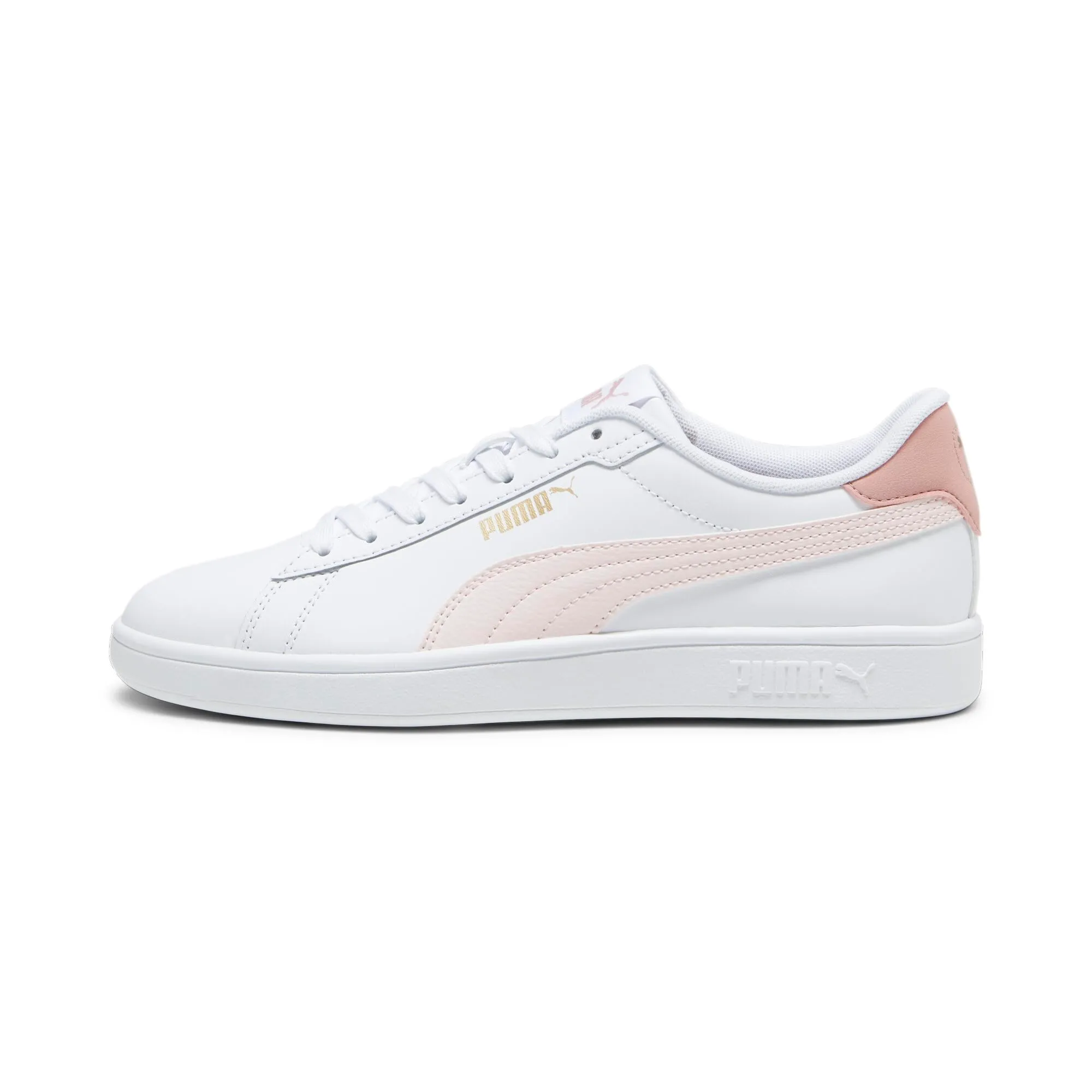 PUMA Smash 3.0 L, Scarpe da ginnastica Unisex-Adulto, Multicolore (PUMA White-PUMA White-PUMA Gold), 45 EU - immagine 1