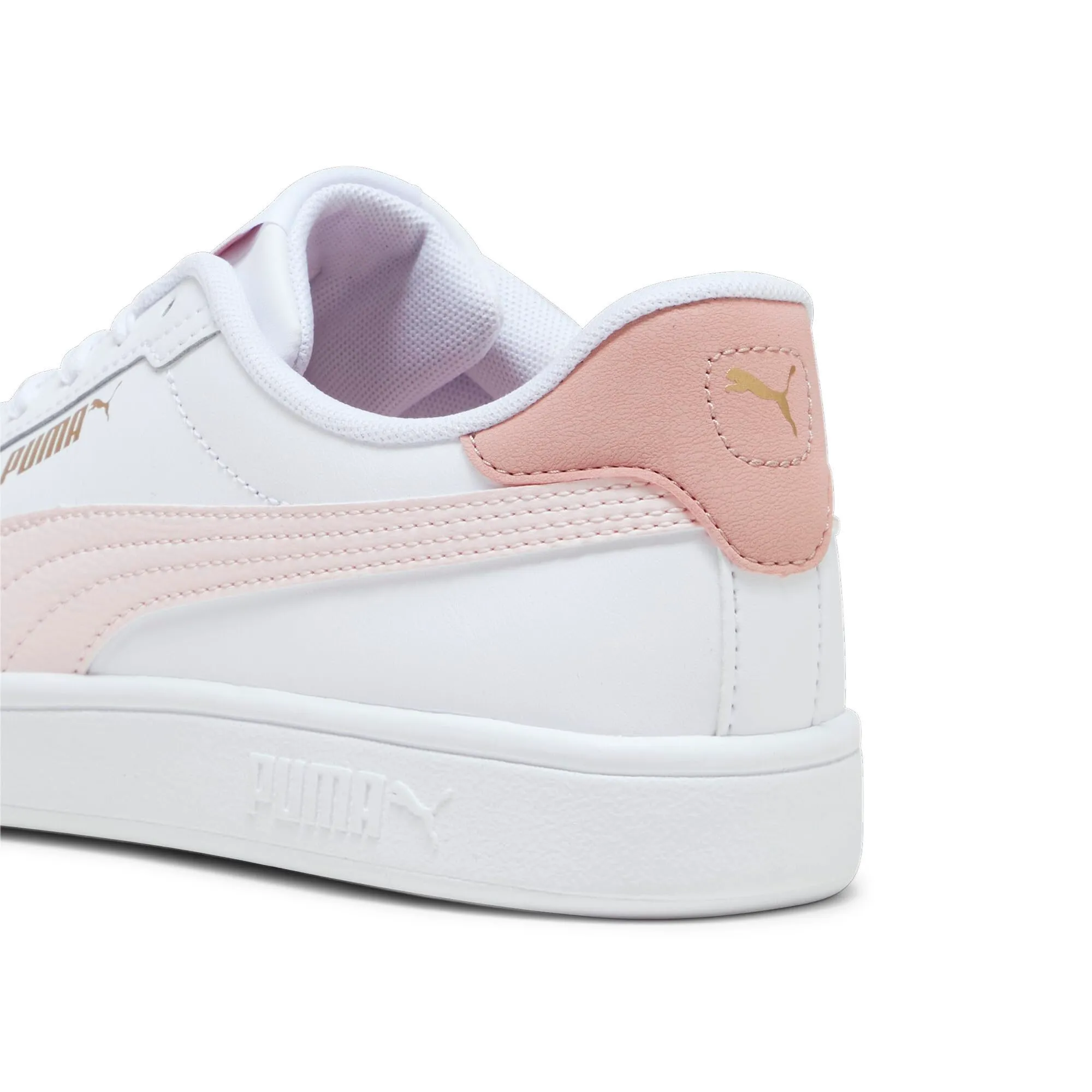 PUMA Smash 3.0 L, Scarpe da ginnastica Unisex-Adulto, Multicolore (PUMA White-PUMA White-PUMA Gold), 45 EU - immagine 5