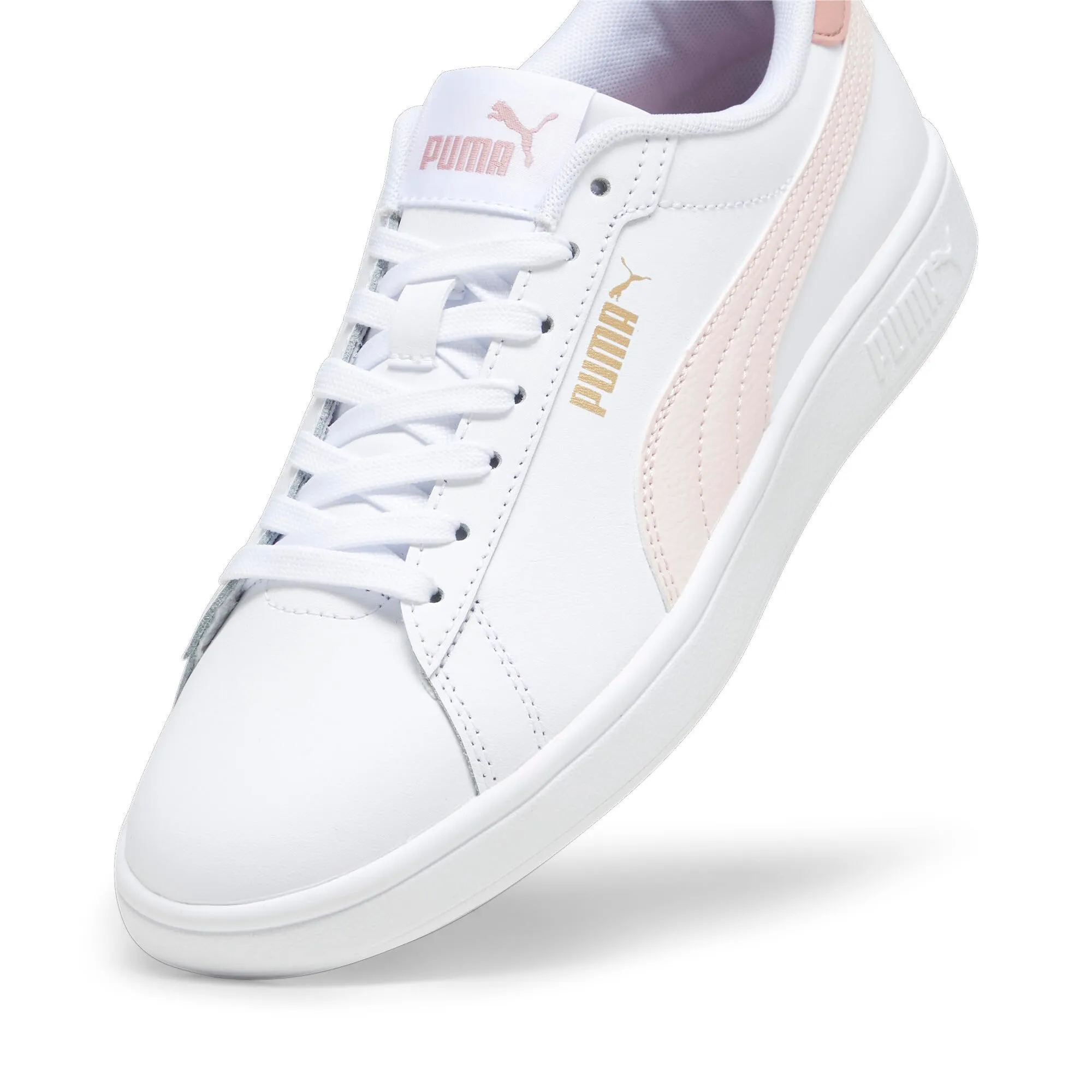 PUMA Smash 3.0 L, Scarpe da ginnastica Unisex-Adulto, Multicolore (PUMA White-PUMA White-PUMA Gold), 45 EU - immagine 8