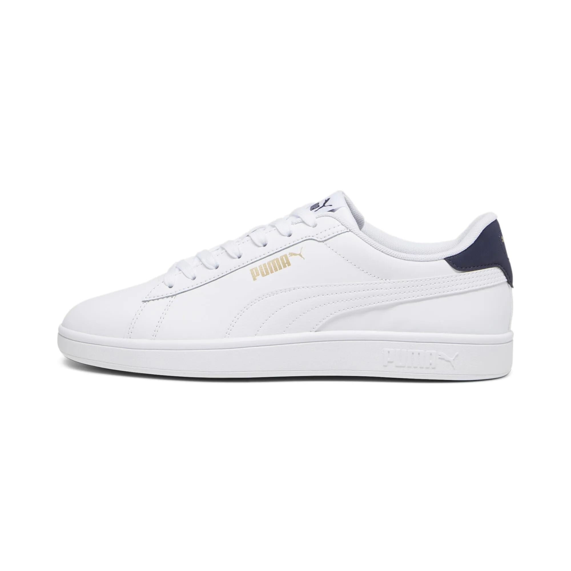 PUMA Smash 3.0 L, Scarpe da ginnastica Unisex-Adulto, Bianco (PUMA White-PUMA Navy-PUMA Gold), 36 EU - immagine 6