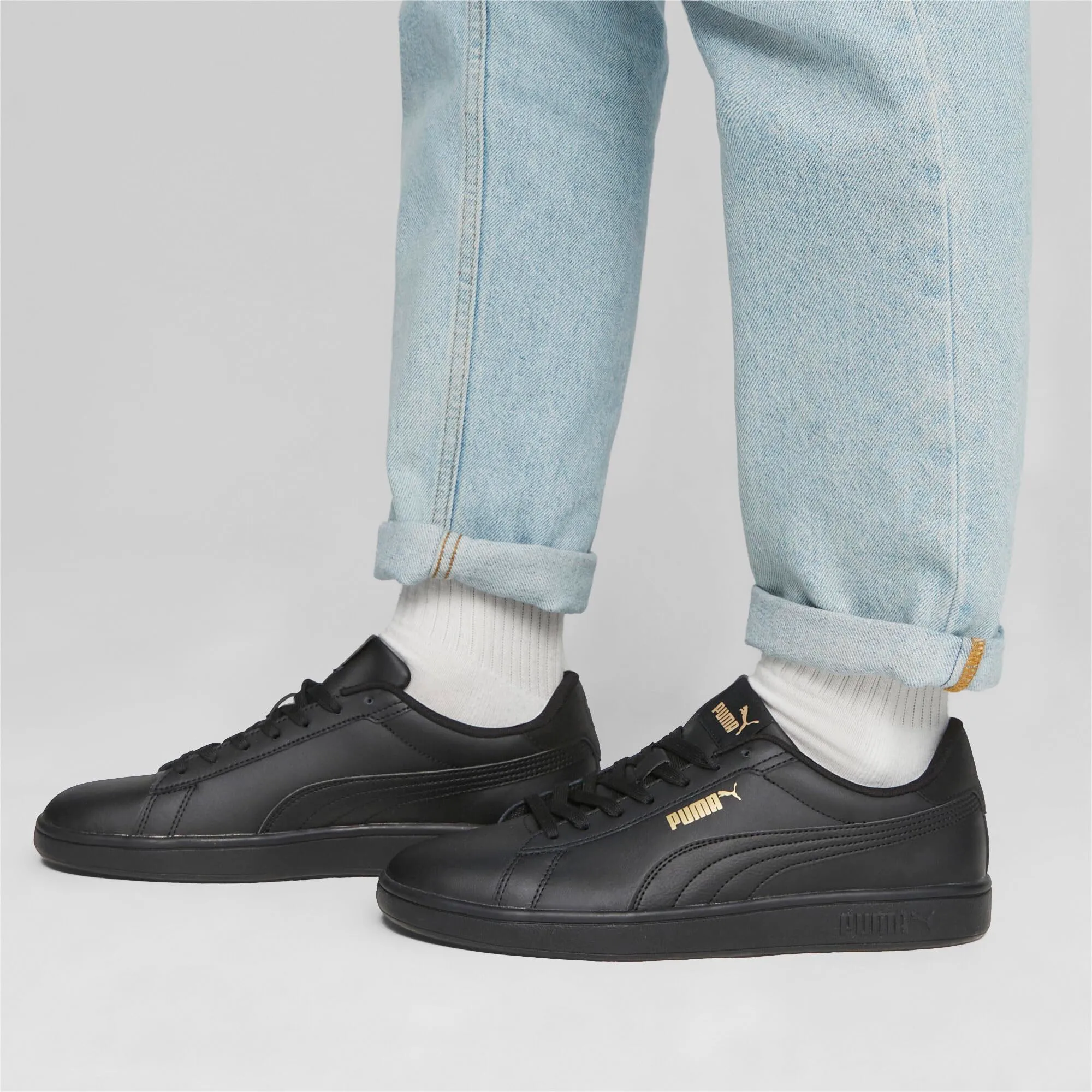 PUMA Smash 3.0 L, Scarpe da ginnastica Unisex-Adulto, Nero (PUMA Black-PUMA Gold-PUMA Black), 44.5 EU - immagine 9