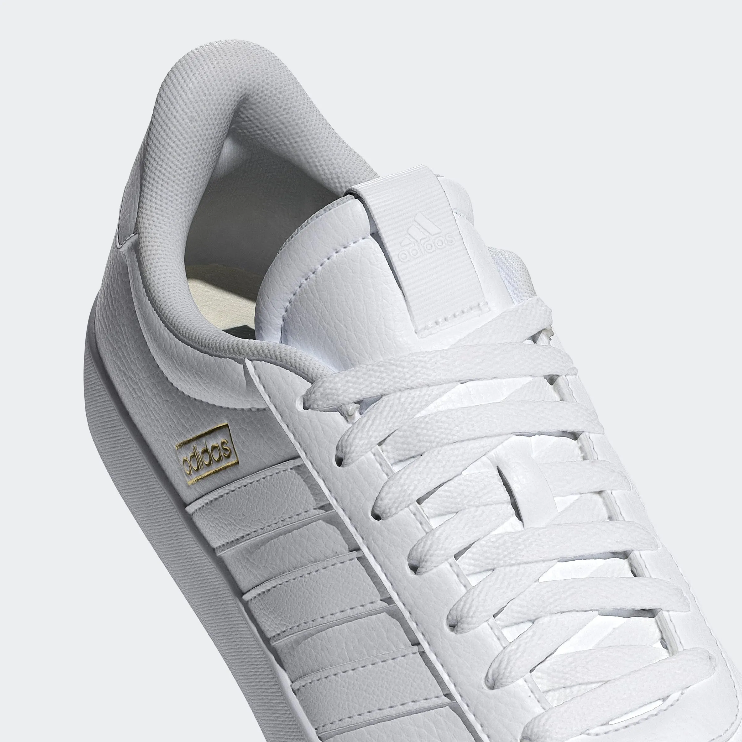 adidas Uomo VL COURT SHOES, Cloud White / Cloud White / Gold, 42 EU - immagine 4
