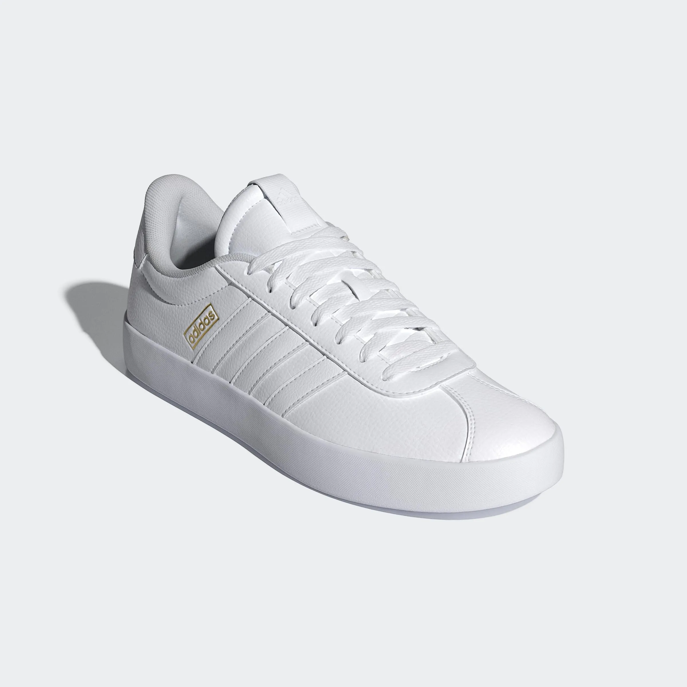 adidas Uomo VL COURT SHOES, Cloud White / Cloud White / Gold, 42 EU - immagine 5